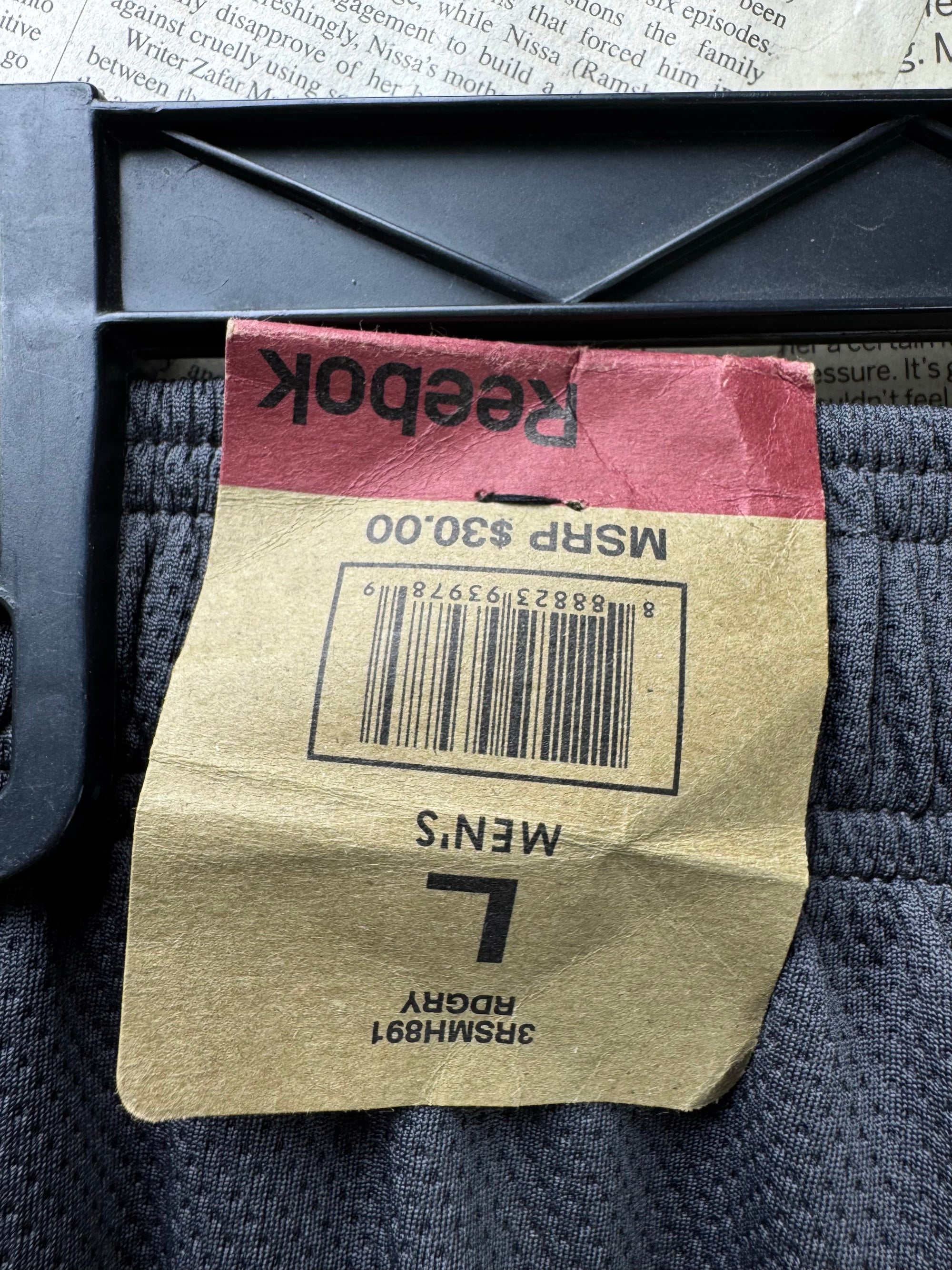 Reeb*k® Waist: 32" to 34" | Grey & Red | Sports Shorts | Poly | 1478 - Genuine Maal