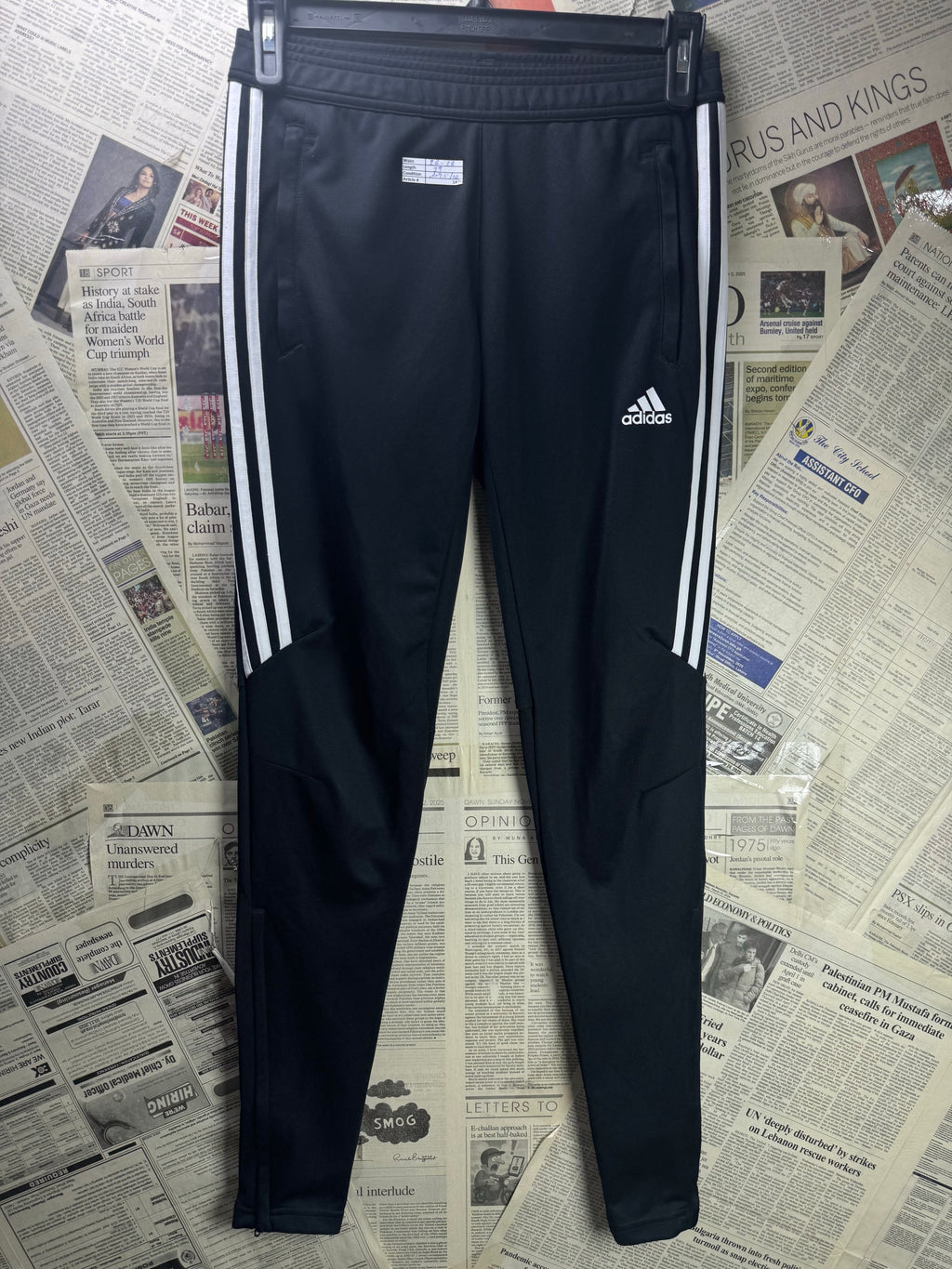 Adid*s® Waist: 26" to 28" | Black | Gym Trousers | Poly - Elastane | 1479 - Genuine Maal