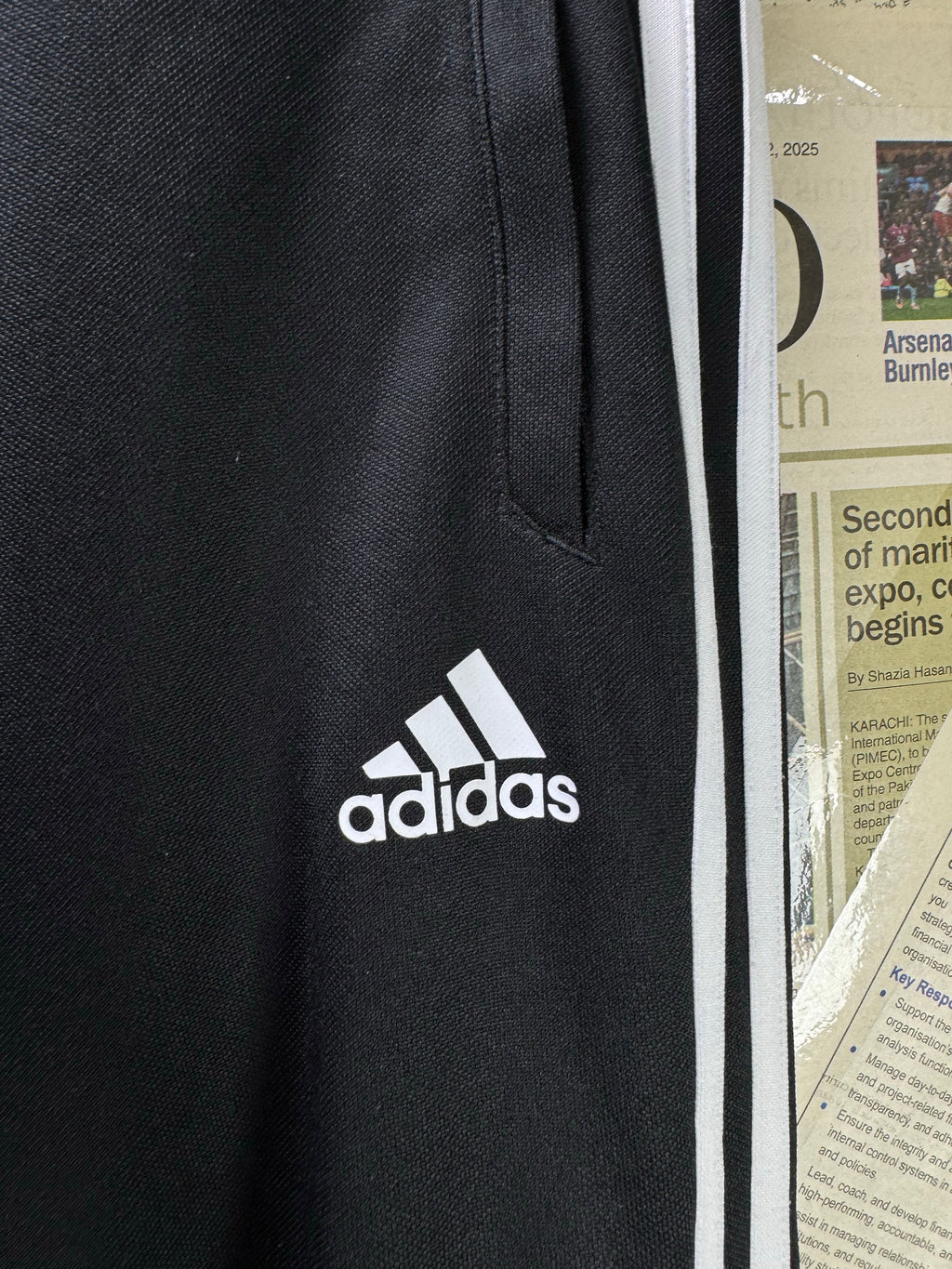 Adid*s® Waist: 26" to 28" | Black | Gym Trousers | Poly - Elastane | 1479 - Genuine Maal