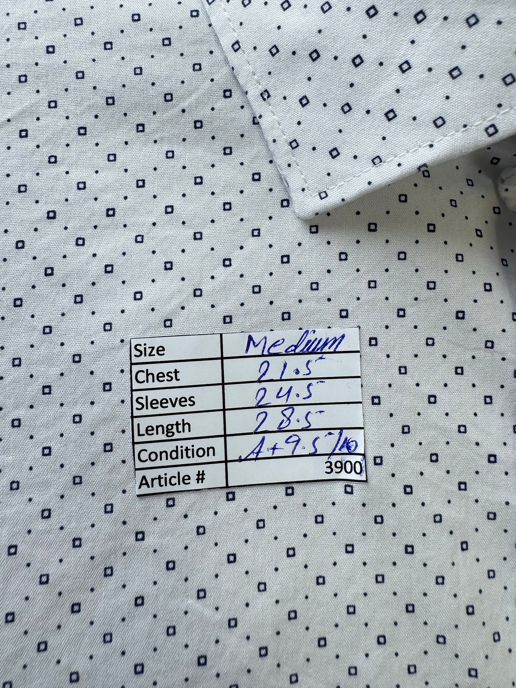 JF® Medium | Chest: 21.5" | White with Print | Shirt | Cotton - Poly - Spandex | 3900 - Genuine Maal