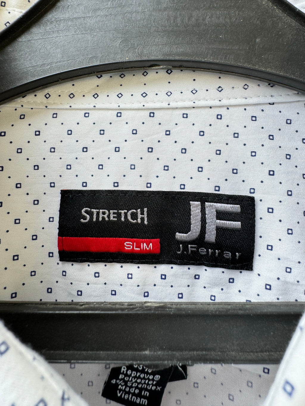 JF® Medium | Chest: 21.5" | White with Print | Shirt | Cotton - Poly - Spandex | 3900 - Genuine Maal