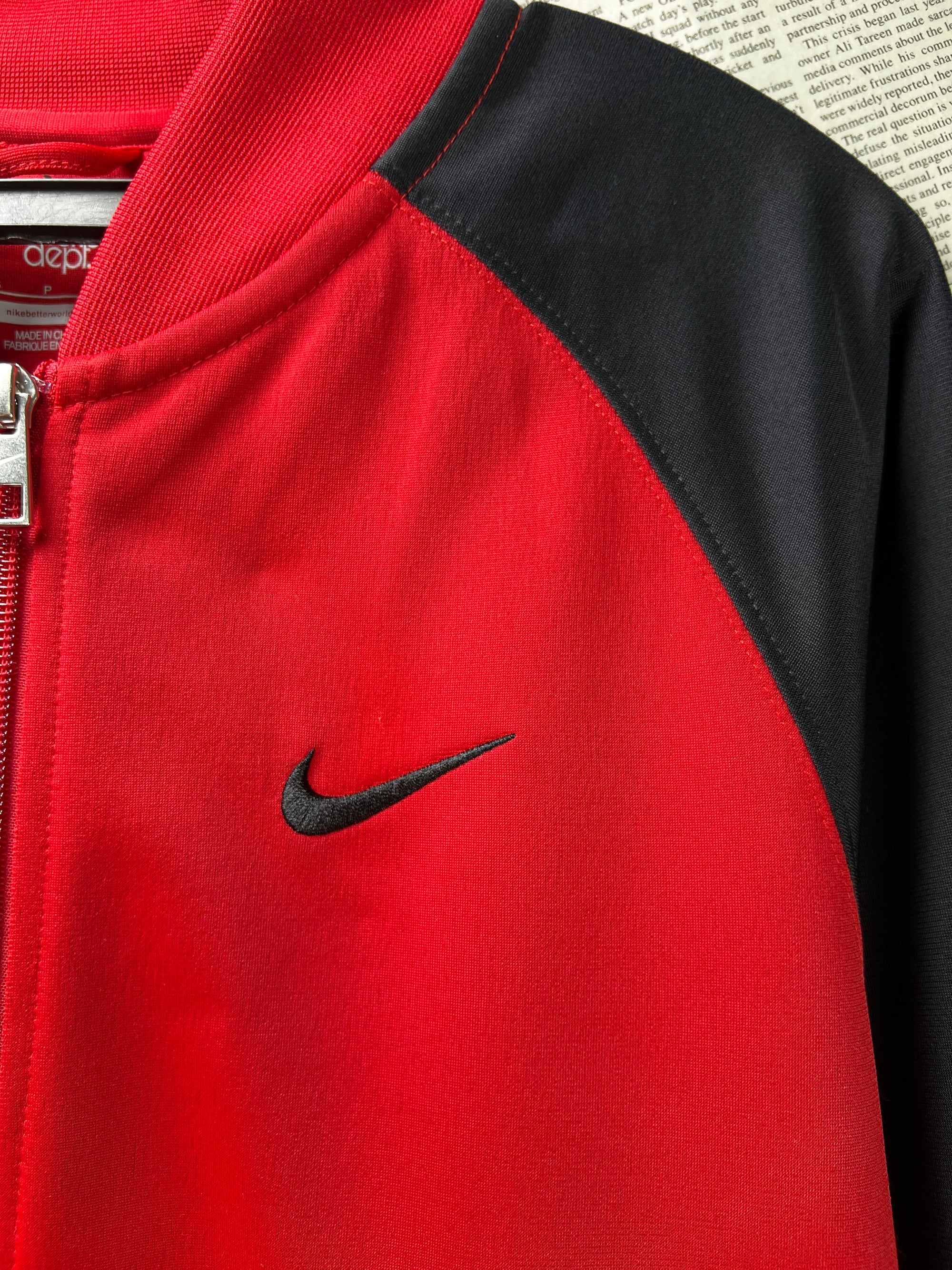 N*ke® Small | Chest: 20" | Red | Bomber Jacket | Poly | 2071 - Genuine Maal