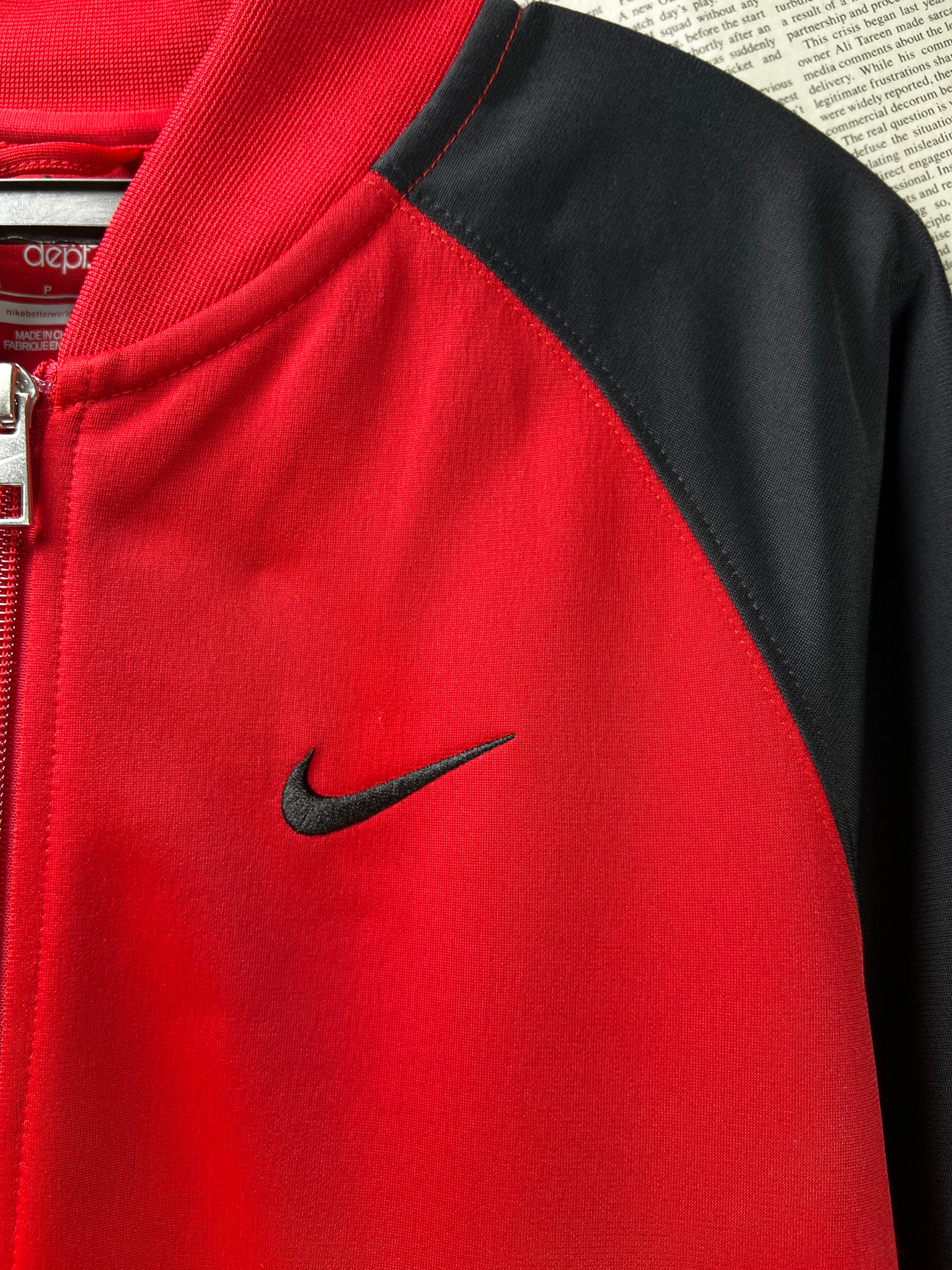 N*ke® Small | Chest: 20" | Red | Bomber Jacket | Poly | 2071 - Genuine Maal