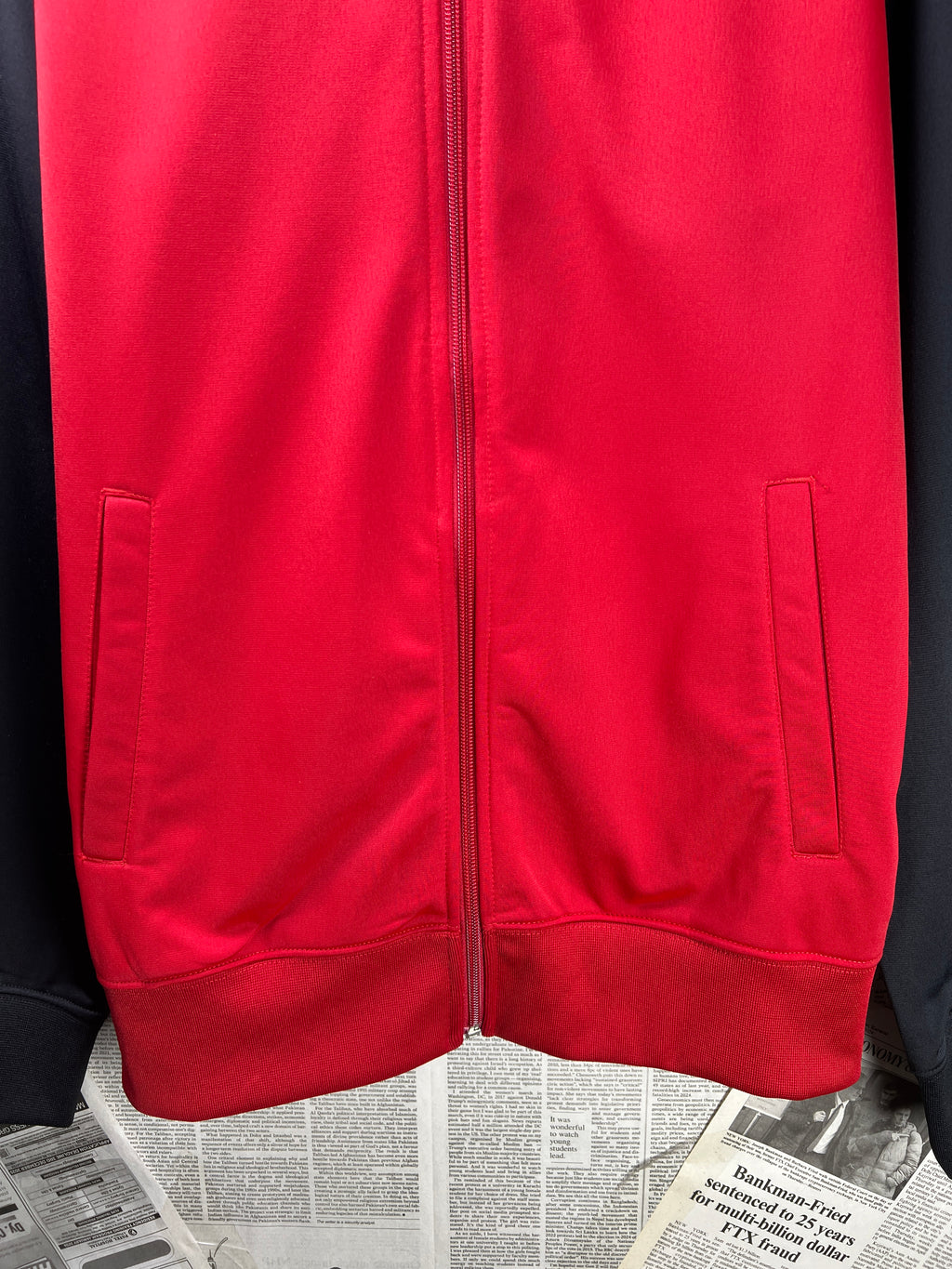 N*ke® Small | Chest: 20" | Red | Bomber Jacket | Poly | 2071 - Genuine Maal