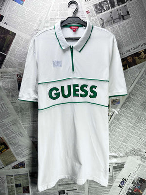 Guess® Medium | Chest: 22" | White | Polo | Cotton | 5223 - Genuine Maal