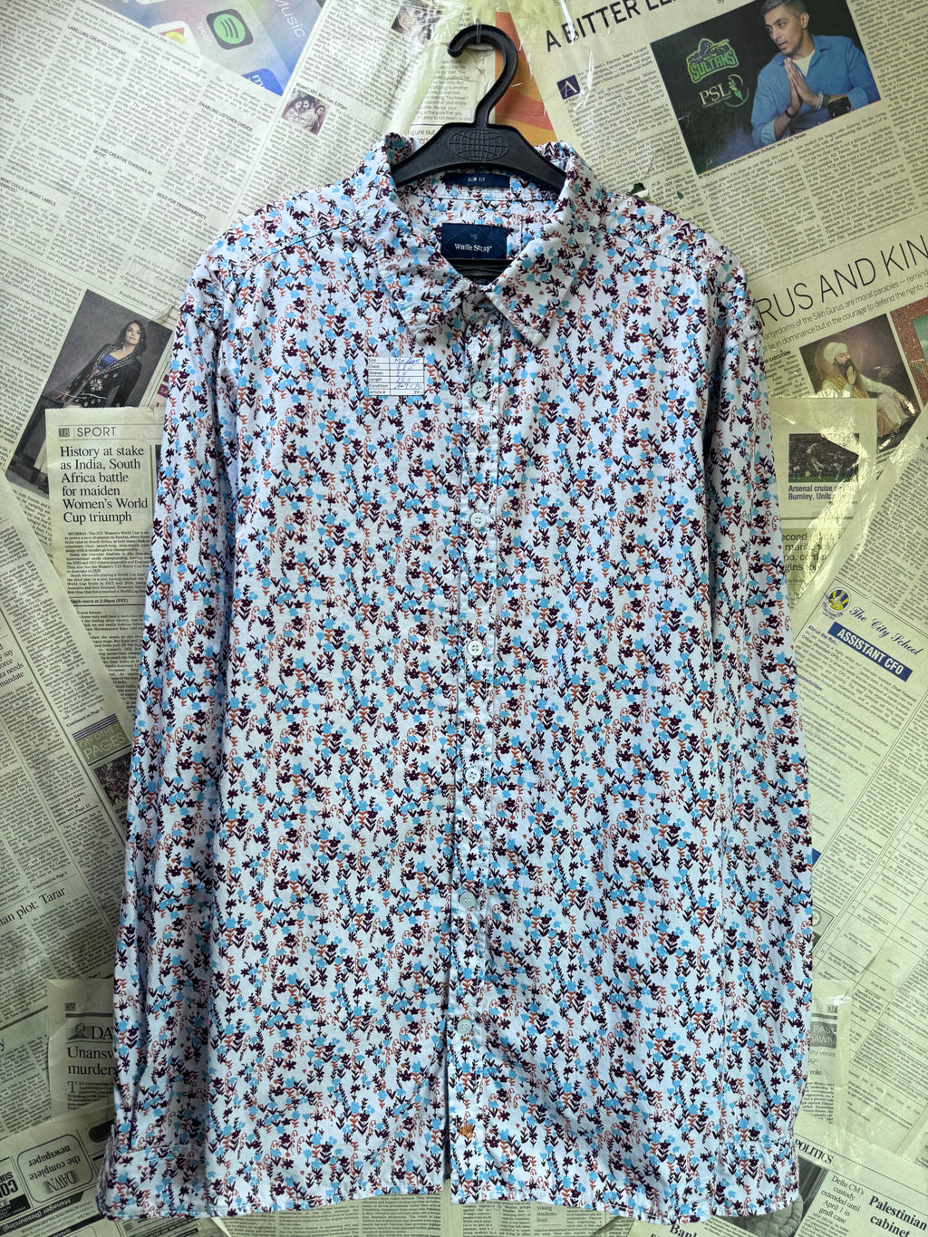 White Stuff® Medium | Chest: 22.5" | Foral | Shirt | Cotton | 3902 - Genuine Maal