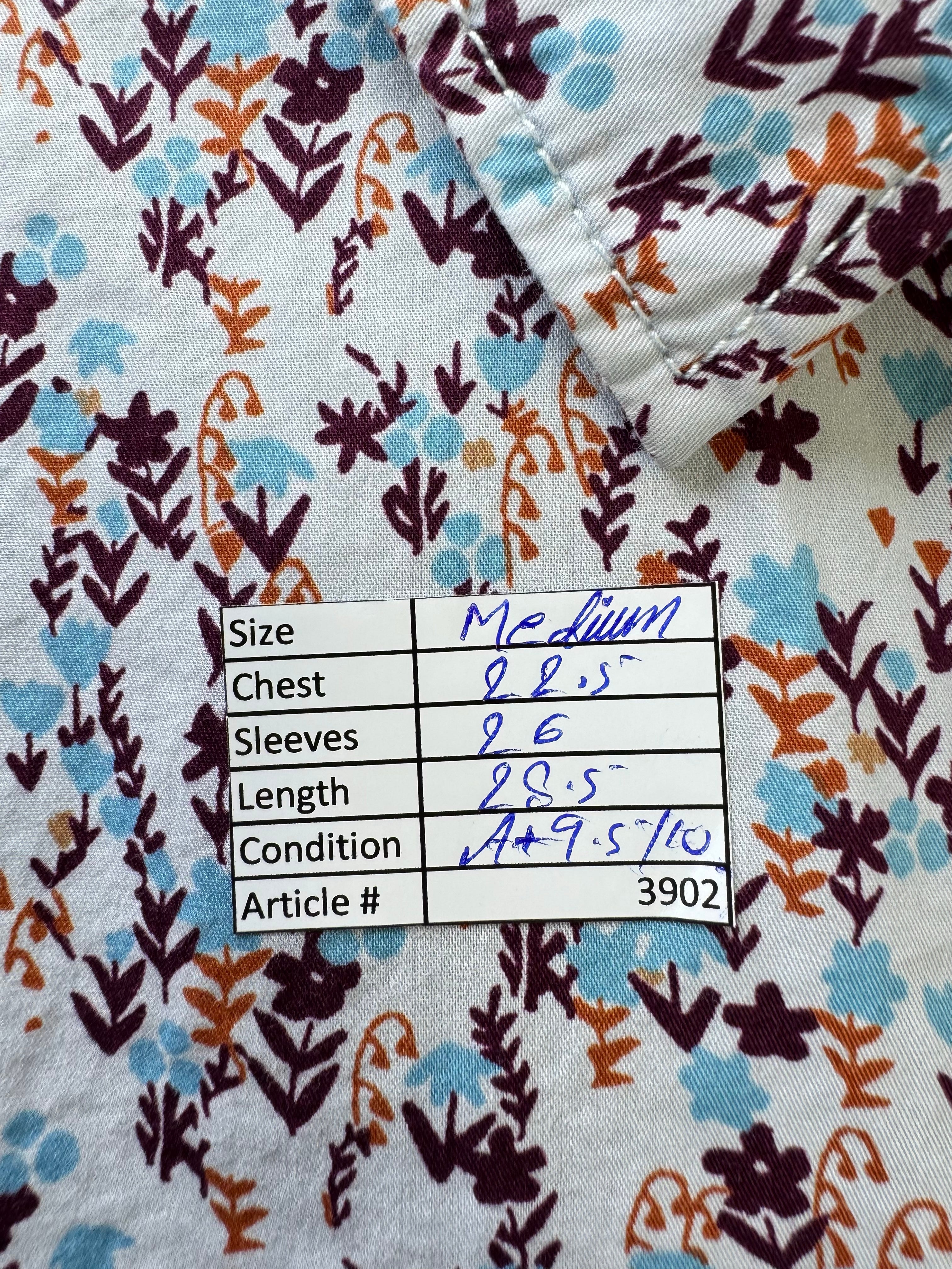 White Stuff® Medium | Chest: 22.5" | Foral | Shirt | Cotton | 3902 - Genuine Maal