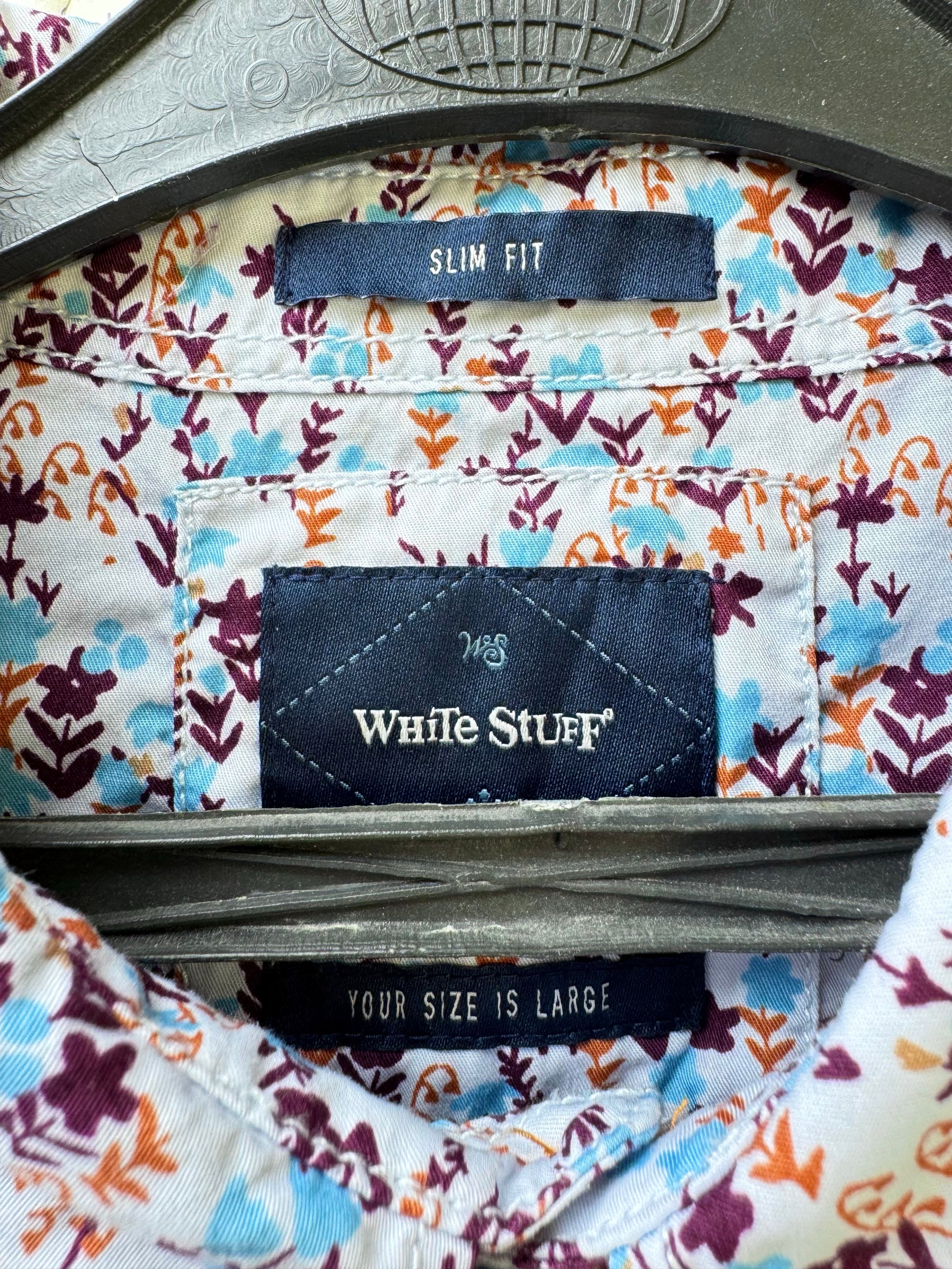 White Stuff® Medium | Chest: 22.5" | Foral | Shirt | Cotton | 3902 - Genuine Maal