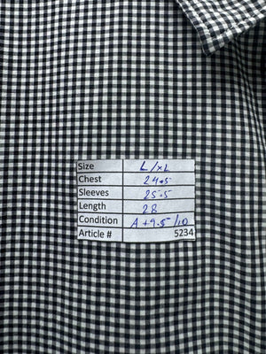 Calvin Klein® L/XL | Chest: 24.5" | Check | Shirt | Cotton | 5234 - Genuine Maal