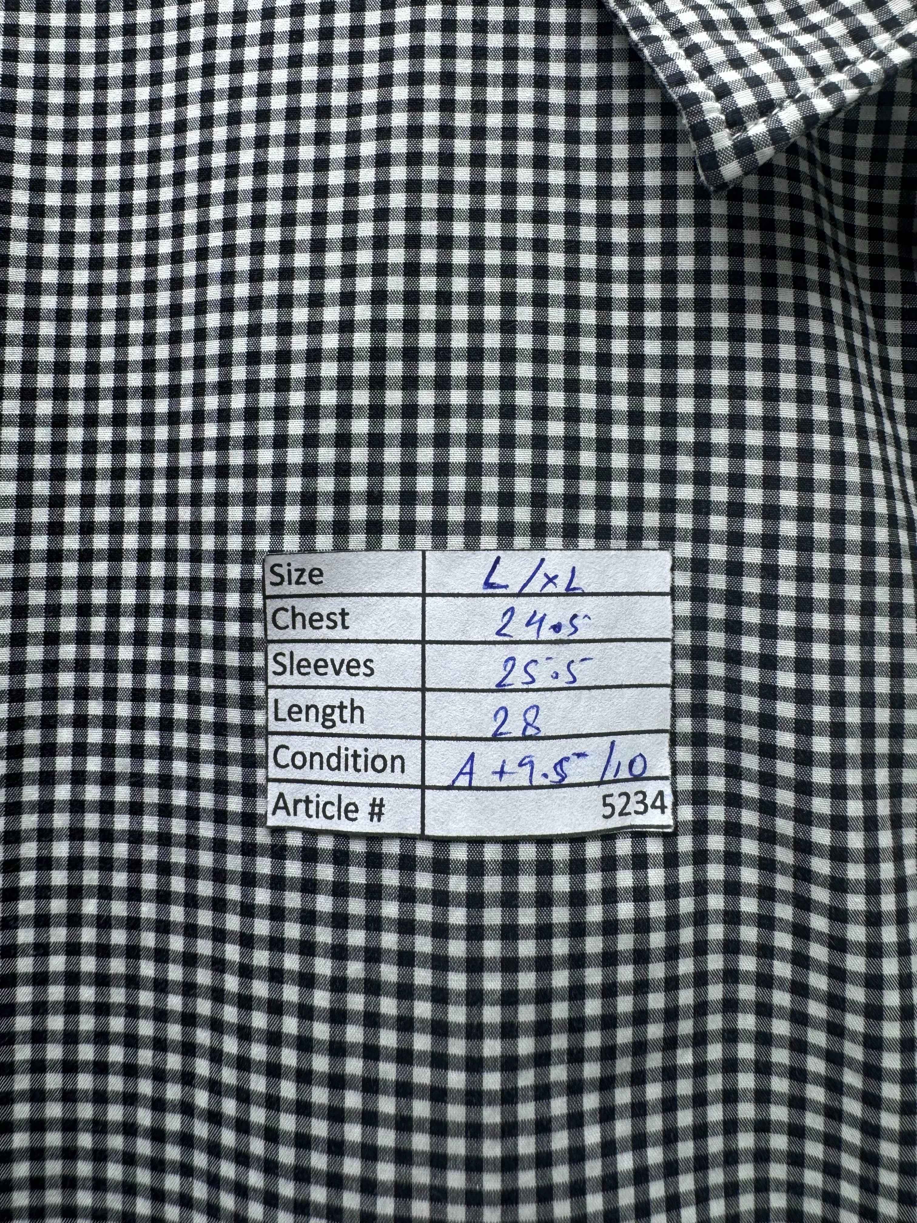 Calvin Klein® L/XL | Chest: 24.5" | Check | Shirt | Cotton | 5234 - Genuine Maal