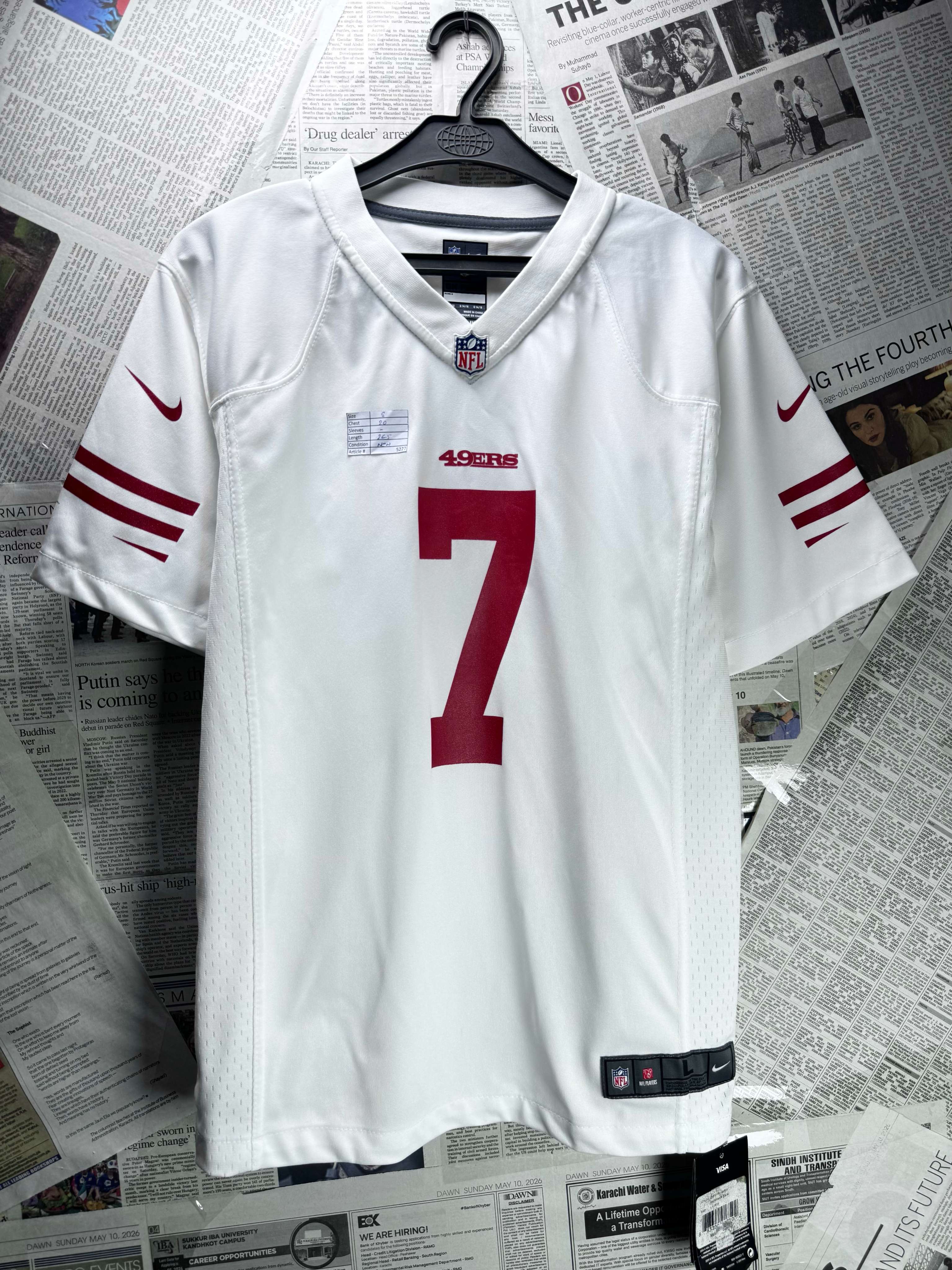 N*ke® Small | Chest: 20" | NFL | Sports Rugby T-Shirt | Polyester | 5227 - Genuine Maal