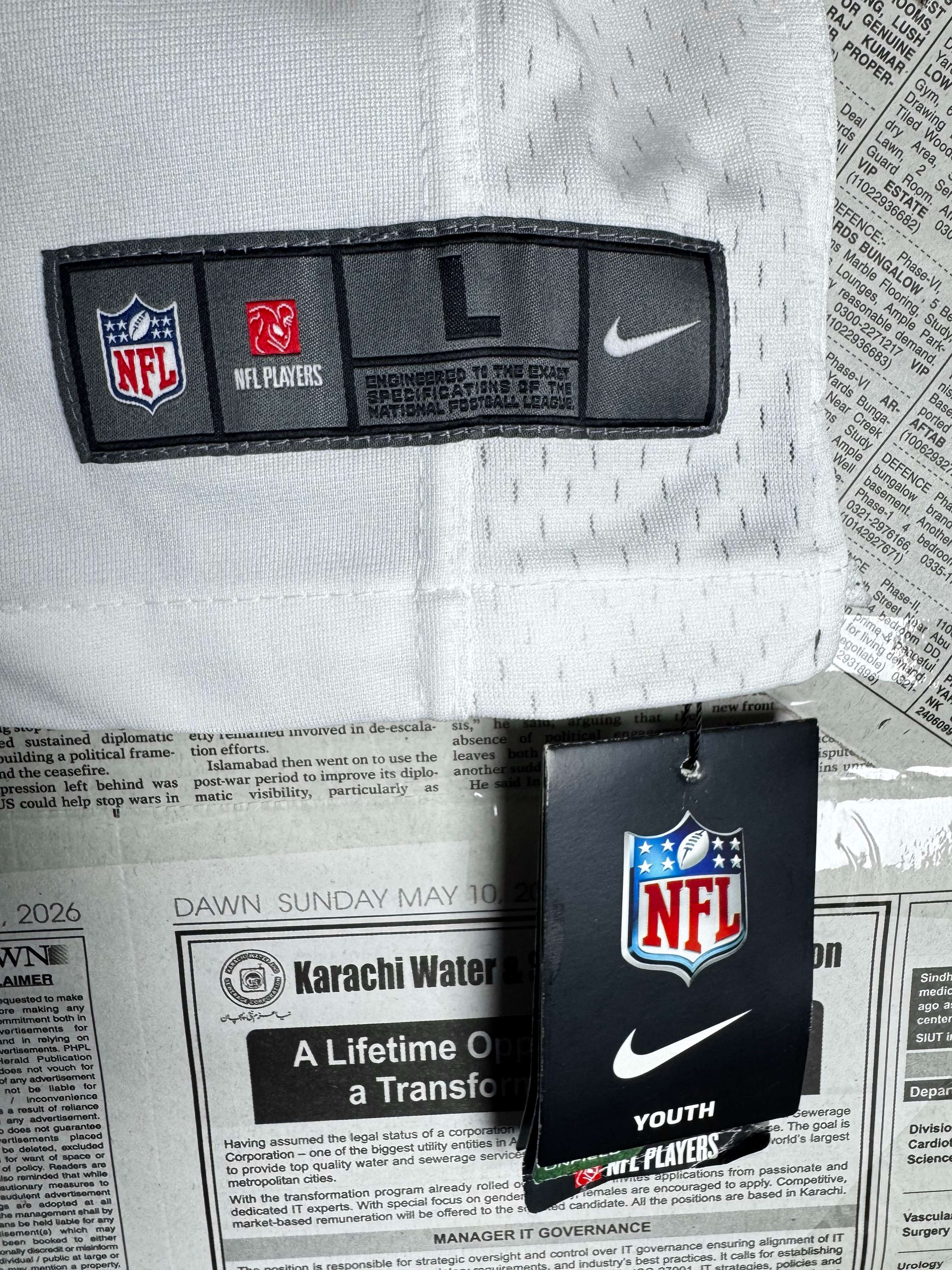 N*ke® Small | Chest: 20" | NFL | Sports Rugby T-Shirt | Polyester | 5227 - Genuine Maal
