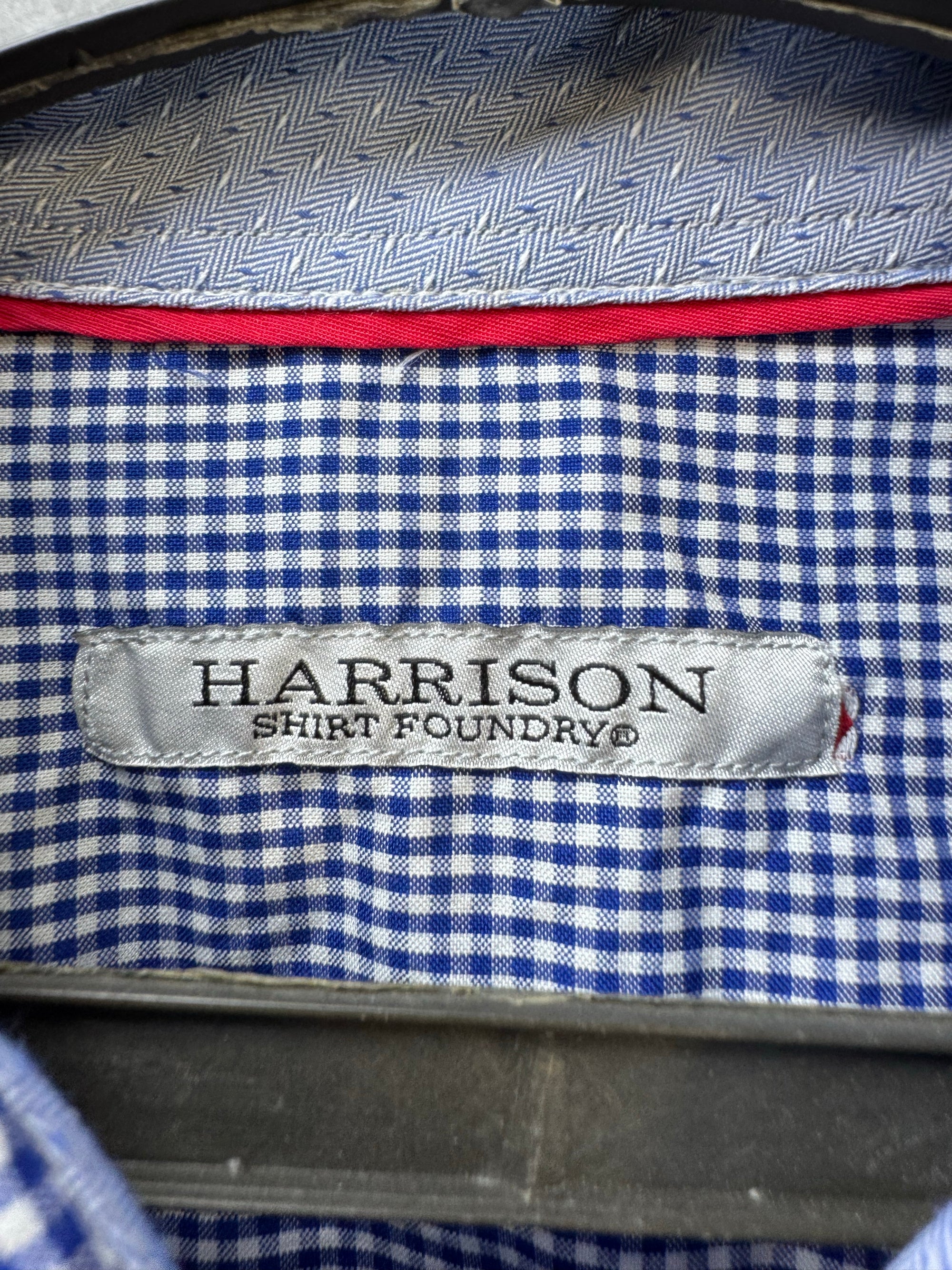 Harrison® Medium | Chest: 22" | Blue Check with Red Dots | Shirt | Cotton | 3904 - Genuine Maal
