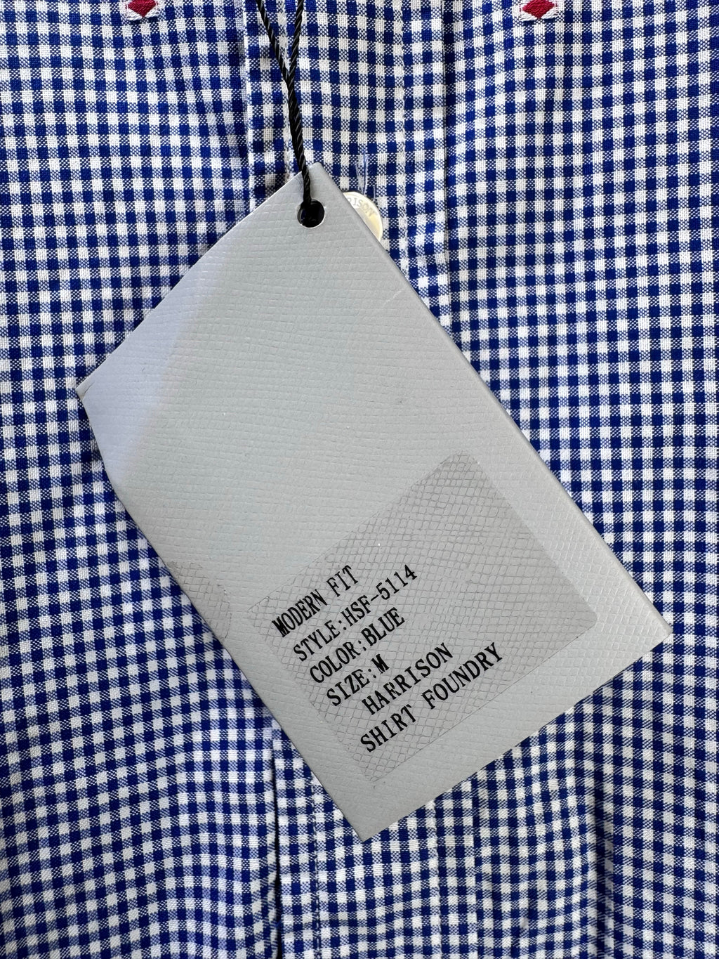 Harrison® Medium | Chest: 22" | Blue Check with Red Dots | Shirt | Cotton | 3904 - Genuine Maal