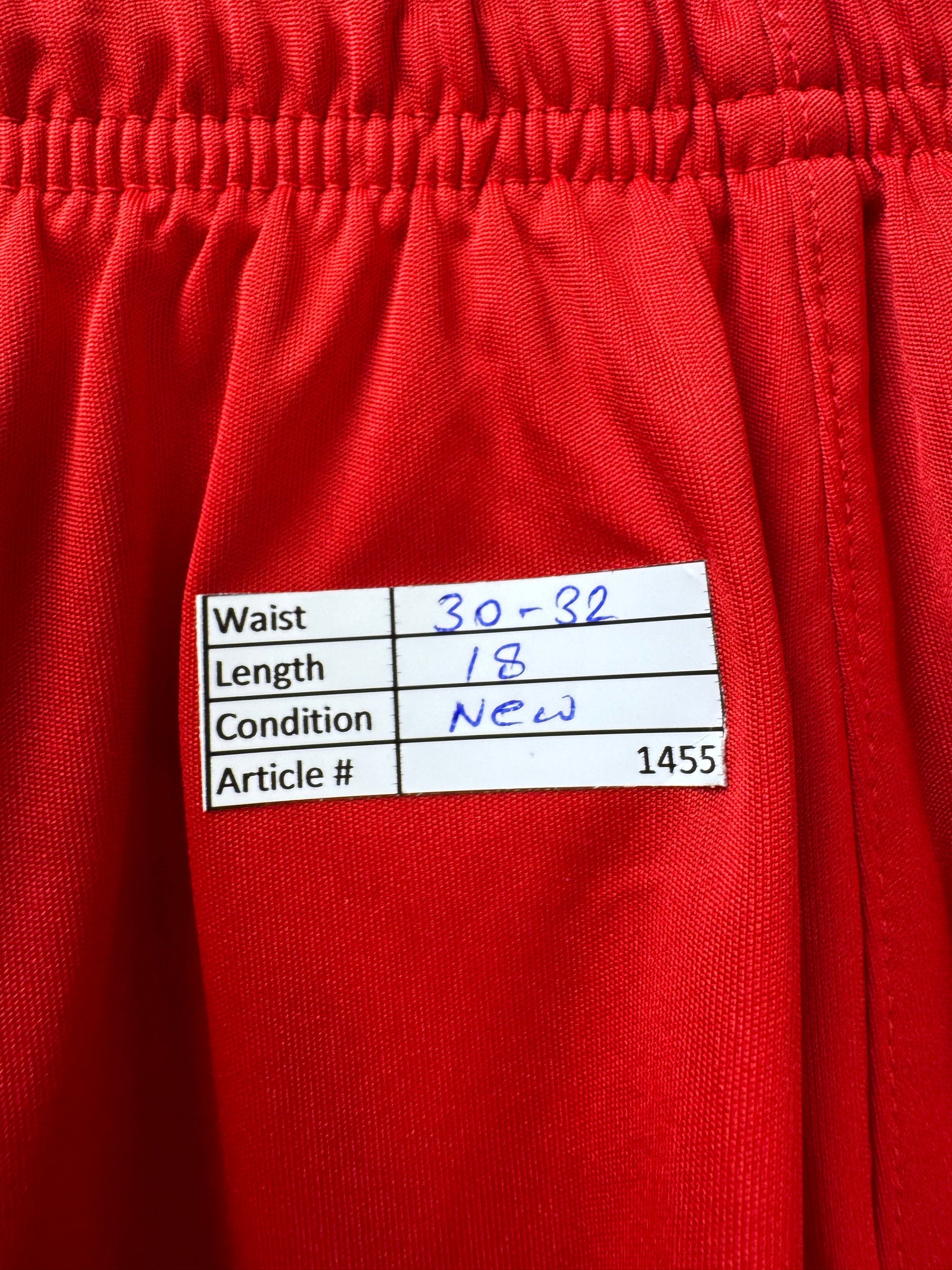 Adid*s® Waist: 30" to 32" | Red | Sports Shorts | Poly | 1455 - Genuine Maal