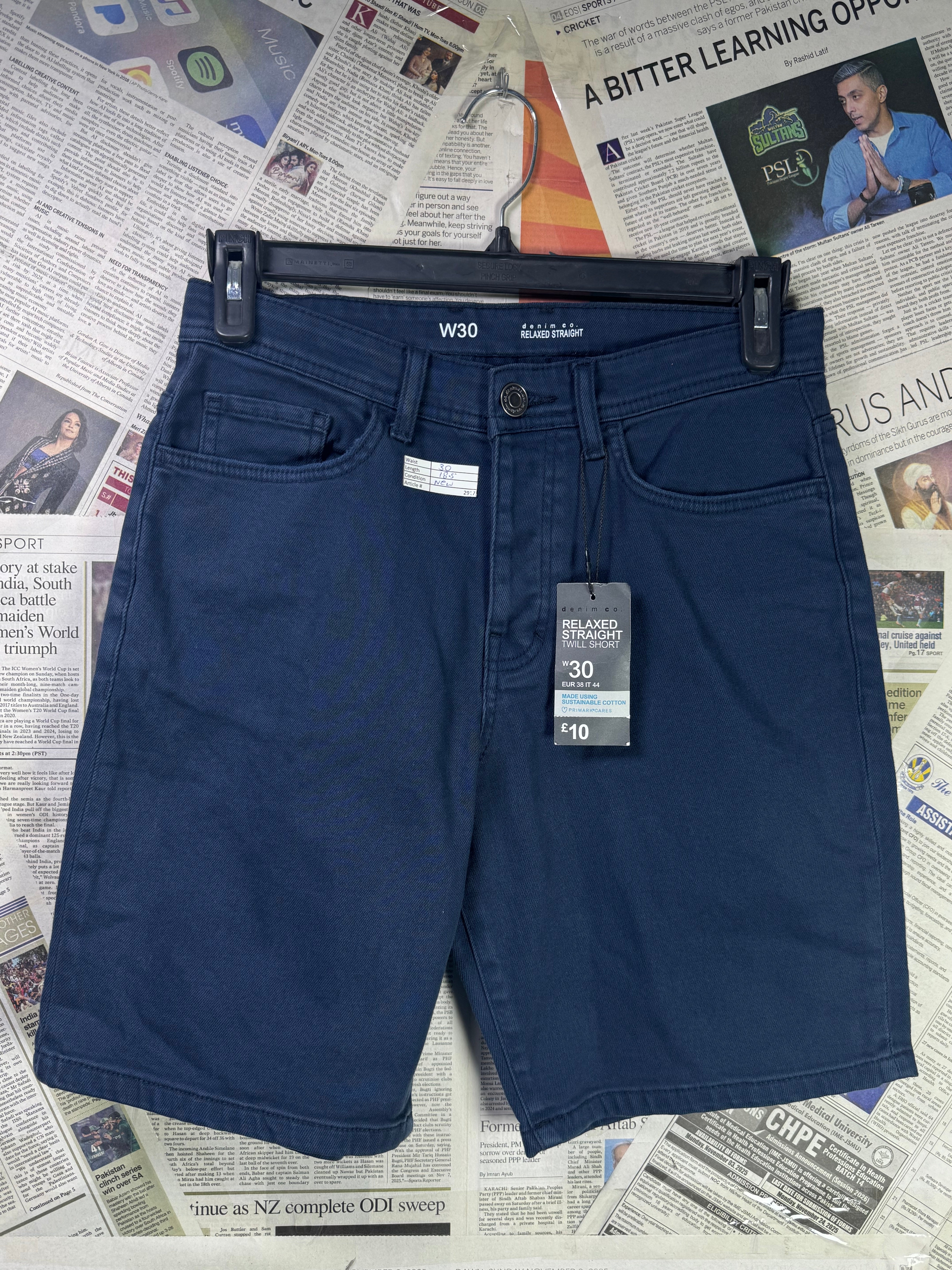 Denim Co.® Waist: 30" | Blue | Denim Shorts | Fit: Straight | 2917 - Genuine Maal