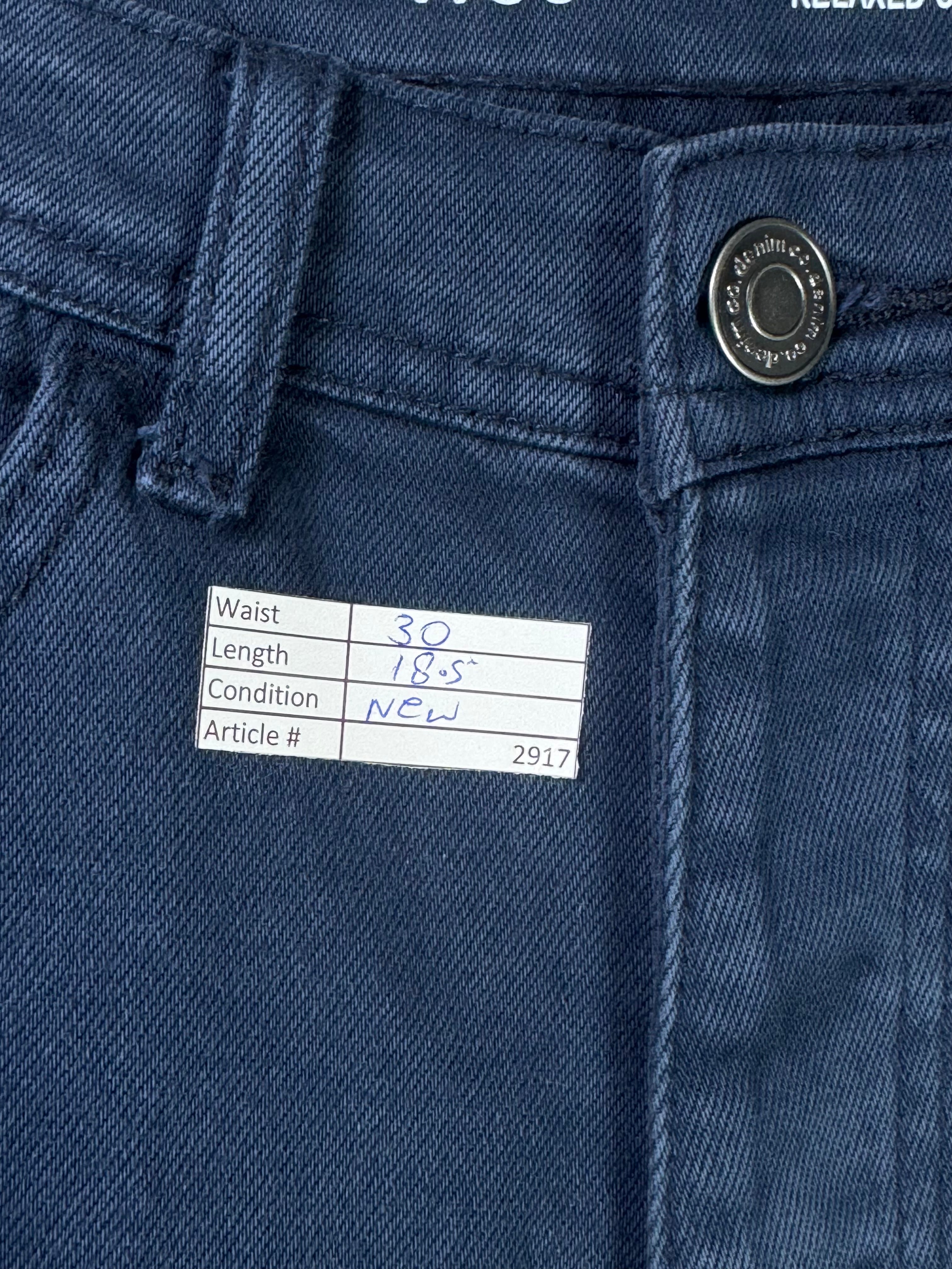Denim Co.® Waist: 30" | Blue | Denim Shorts | Fit: Straight | 2917 - Genuine Maal