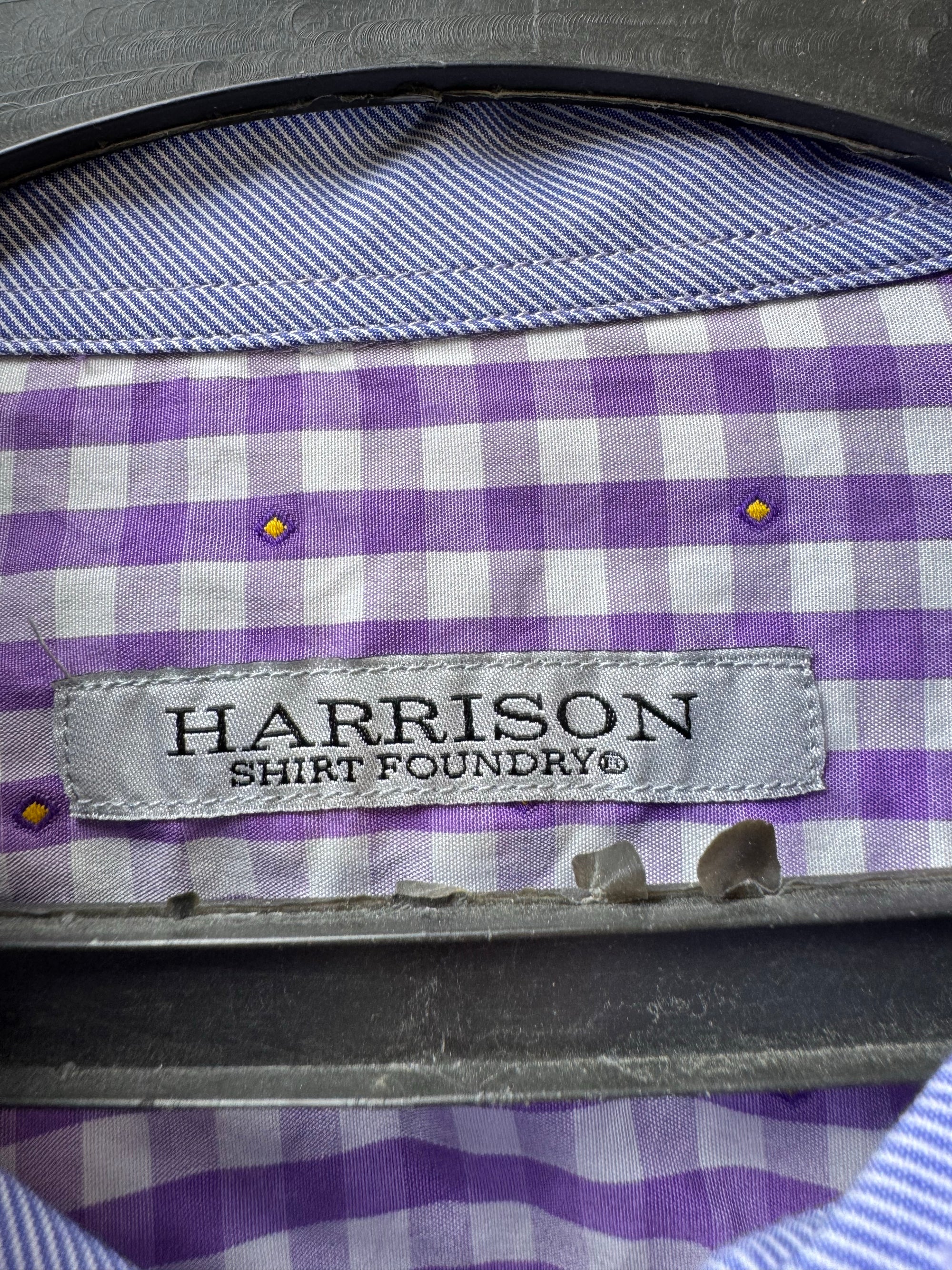 Harrison® Medium | Chest: 22.5" | Violet Check with dots | Shirt | Cotton | 4233 - Genuine Maal