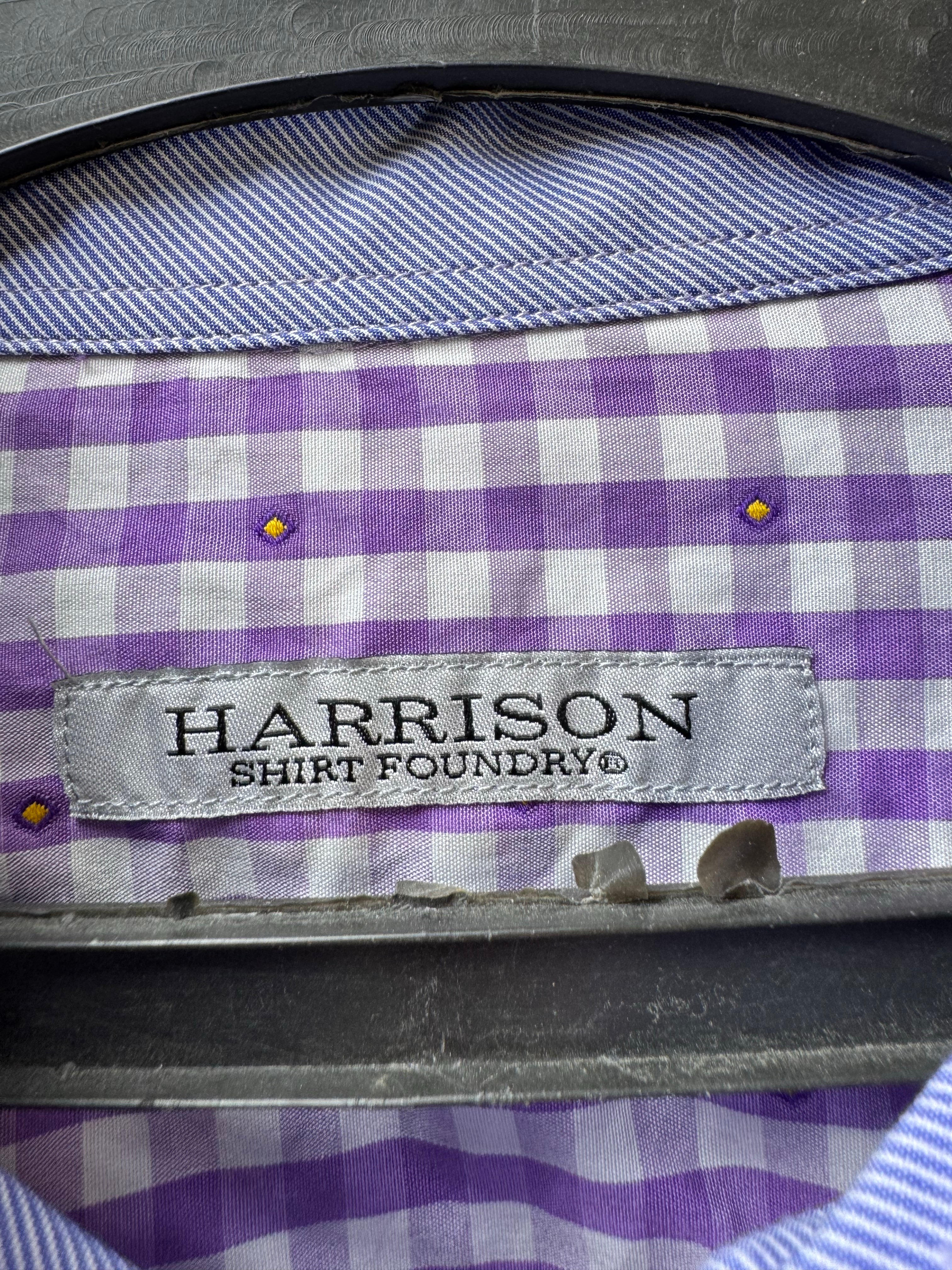 Harrison® Medium | Chest: 22.5" | Violet Check with dots | Shirt | Cotton | 4233 - Genuine Maal