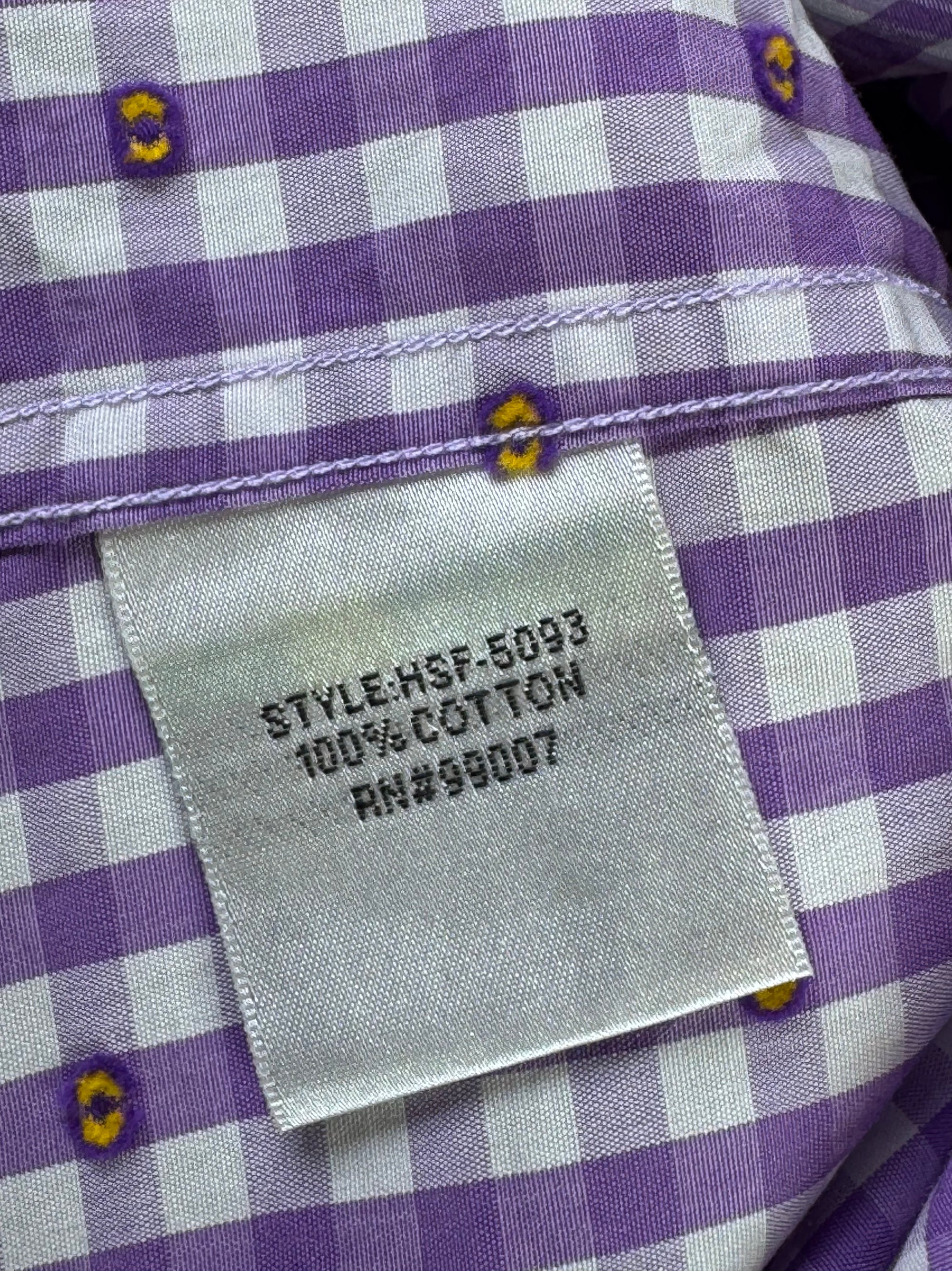 Harrison® Medium | Chest: 22.5" | Violet Check with dots | Shirt | Cotton | 4233 - Genuine Maal