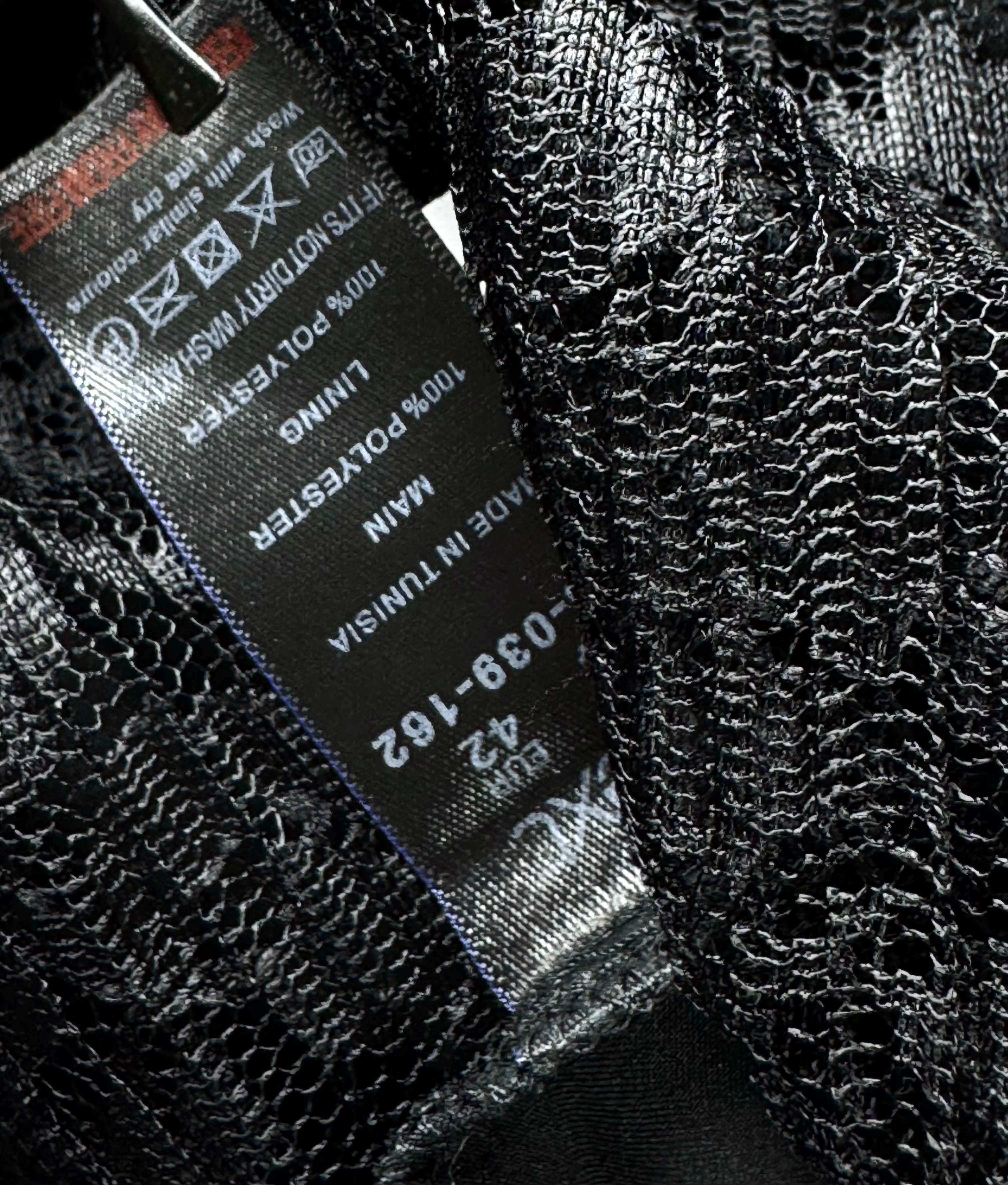 ® Waist: 32" | Floral Lace Motif Jet Black | Mini Skirt | B8 - 3074 - Genuine Maal