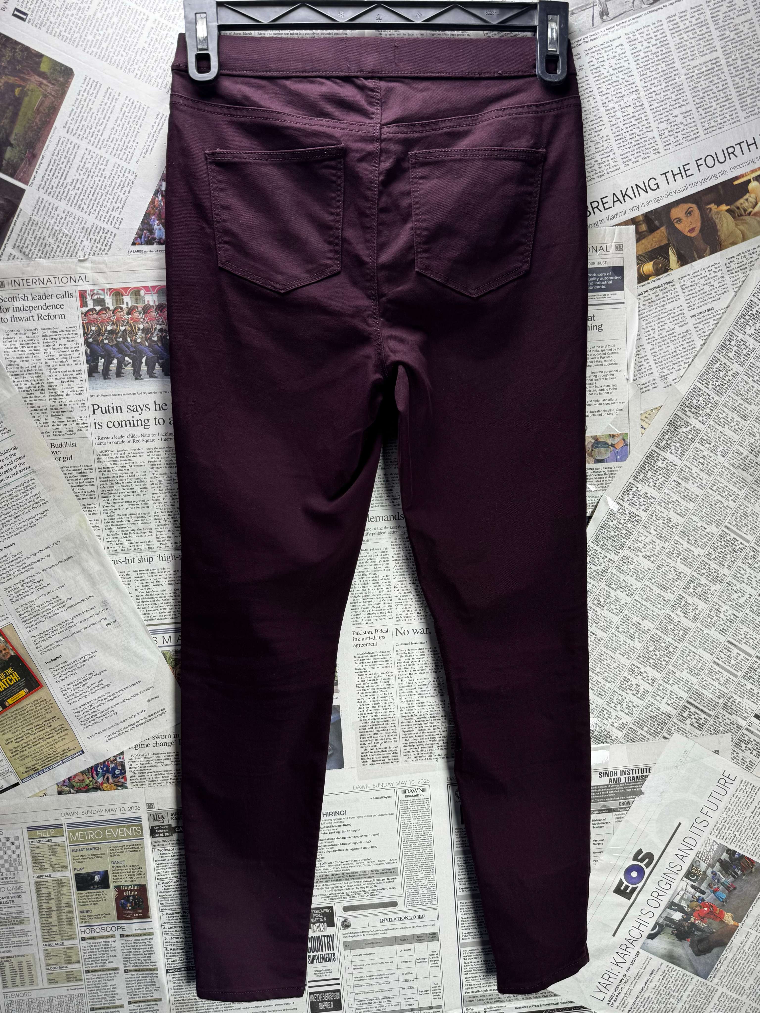 Papaya® Waist: 28" | Burgundy | Pants | B8 - 3031 - Genuine Maal