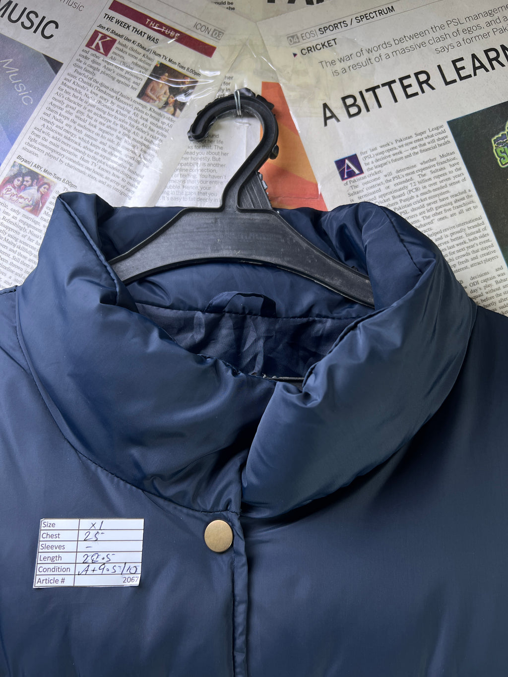 ® XL | Chest: 25" | Blue | Sleeveless Puffer Jacket | 2067 - Genuine Maal