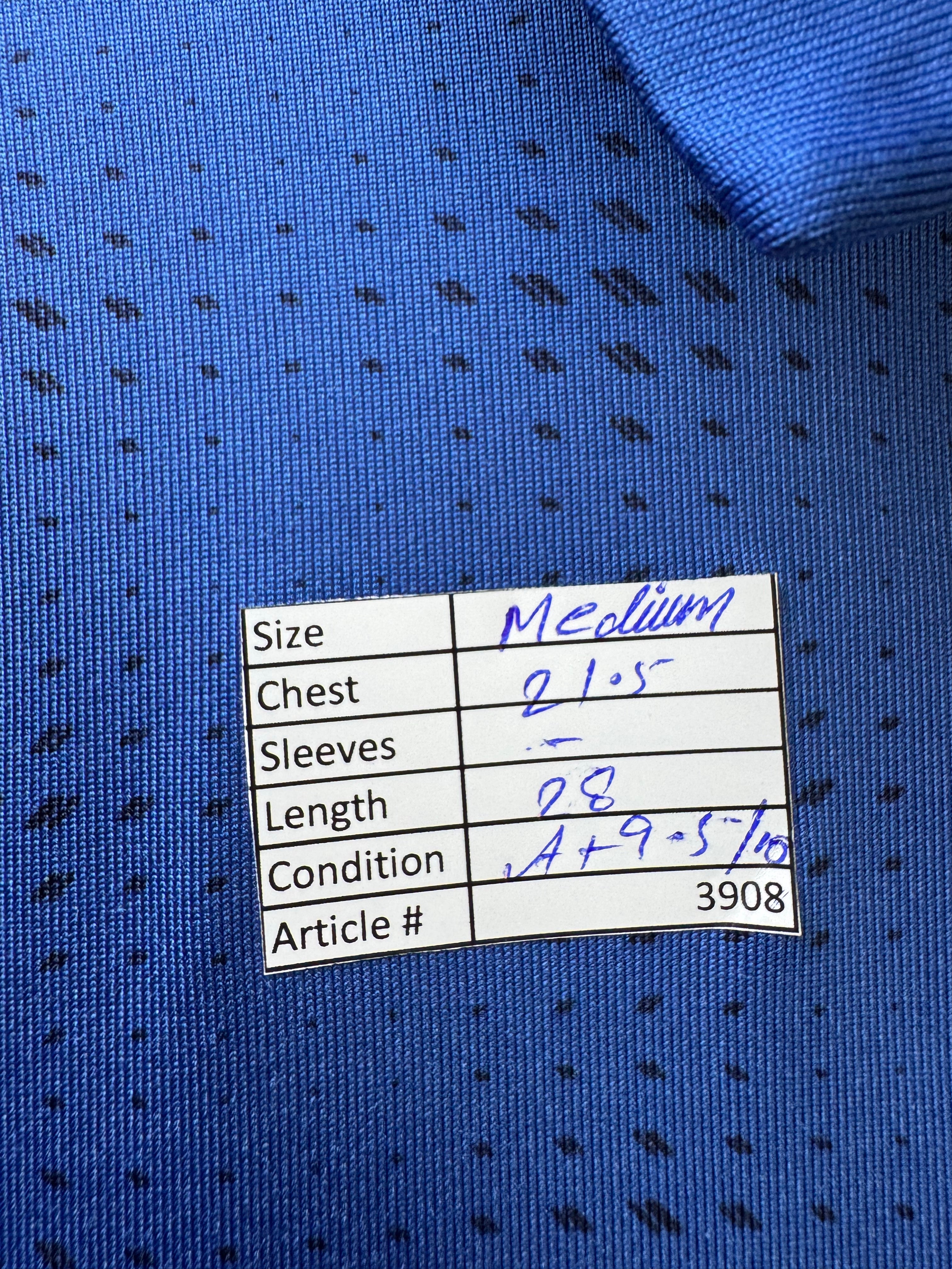 Under Armo*r® Medium | Chest: 21.5" | Blue with dots | Sports Polo | Poly | 3908 - Genuine Maal