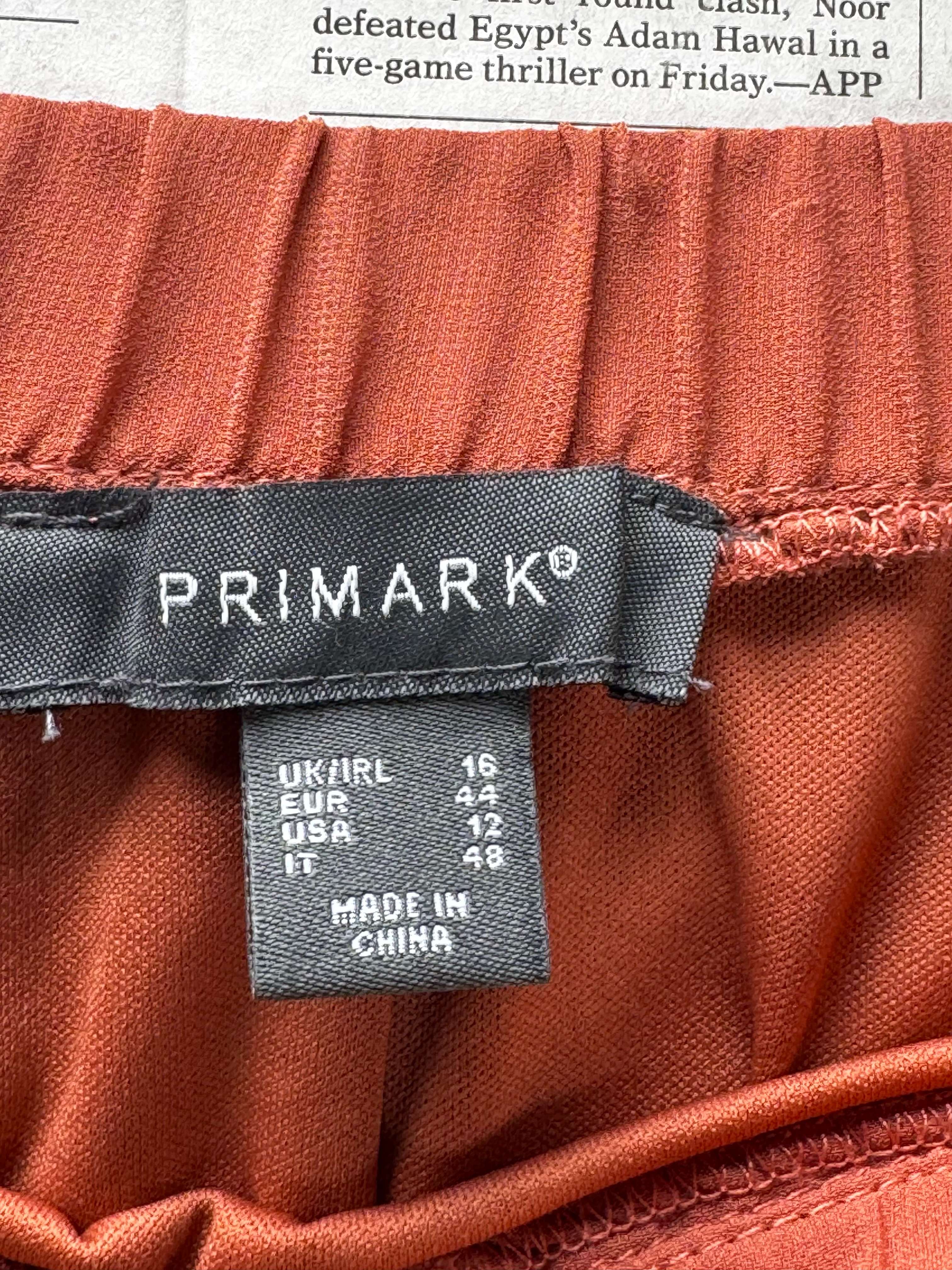 Primark® Waist: 34" to 36" | Rust Orange | Midi Skirt | B8 - 3070 - Genuine Maal