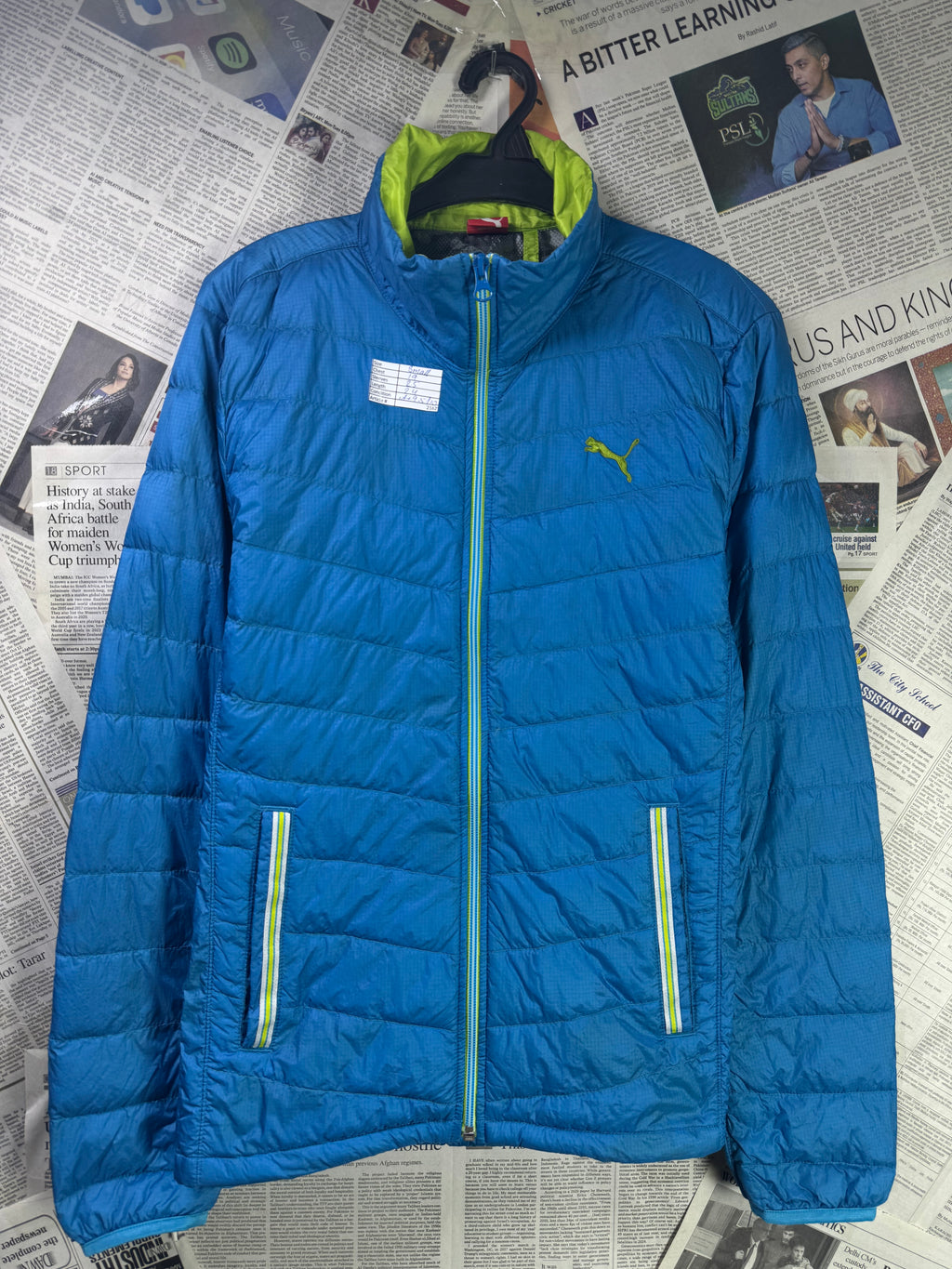 P*ma® Small | Chest: 19" | Aqua Blue | Puffer Jacket | Filling: Down/Feather | 2162 - Genuine Maal