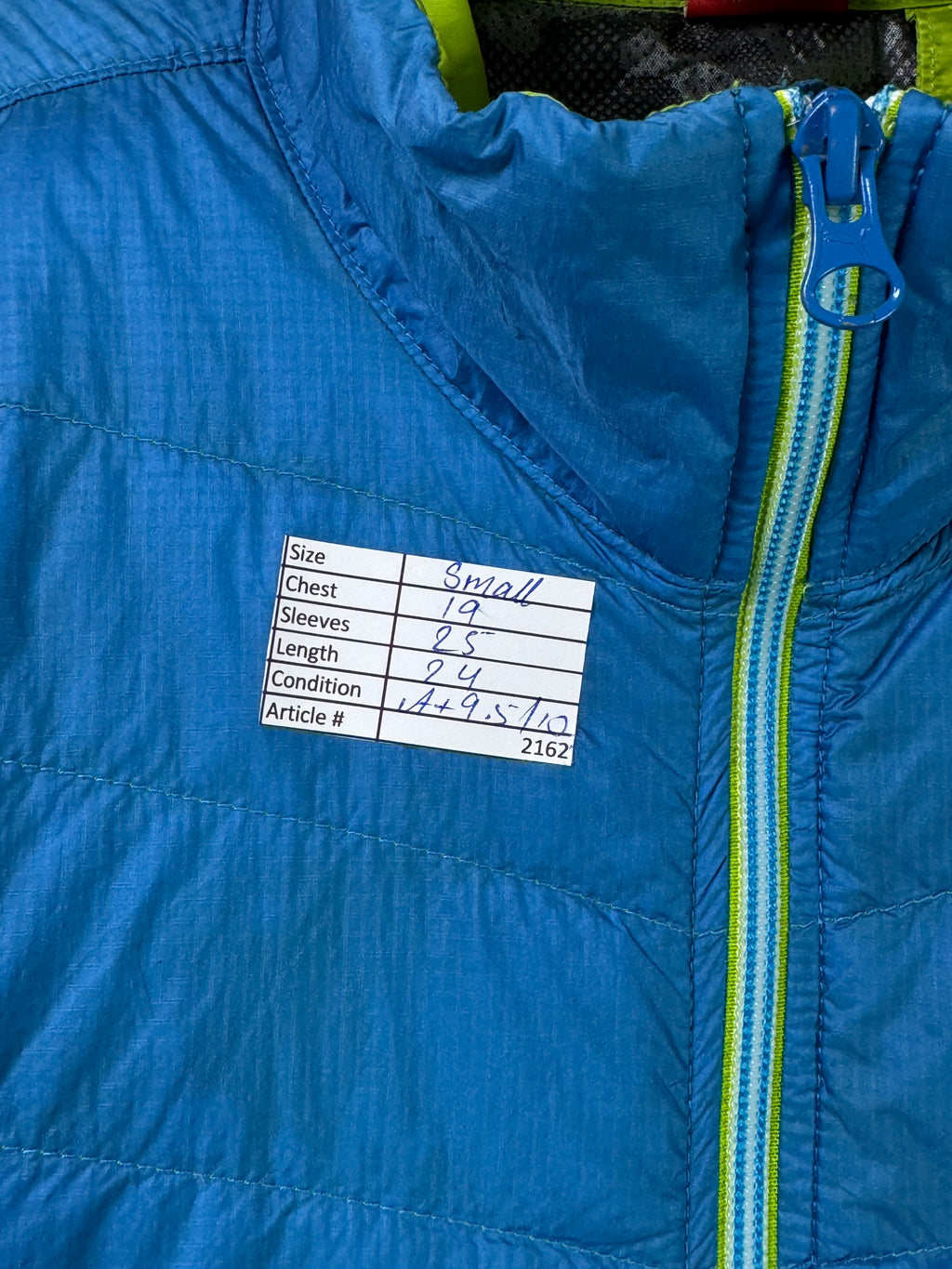 P*ma® Small | Chest: 19" | Aqua Blue | Puffer Jacket | Filling: Down/Feather | 2162 - Genuine Maal