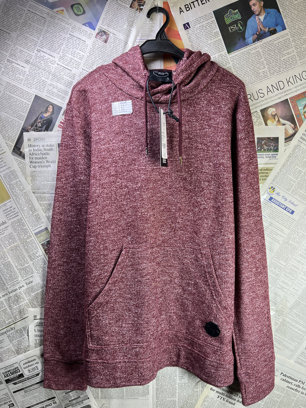 Project Paris® Small | Chest: 20.5" | Cardinal Red | Hoodie | 2081 - Genuine Maal