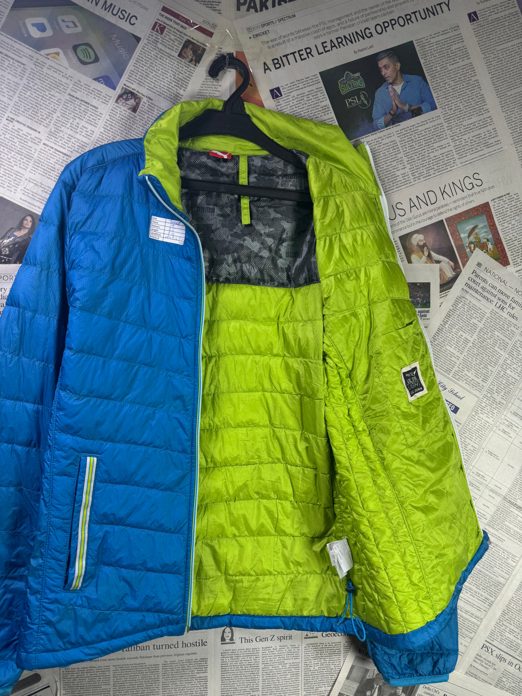 P*ma® Small | Chest: 19" | Aqua Blue | Puffer Jacket | Filling: Down/Feather | 2162 - Genuine Maal