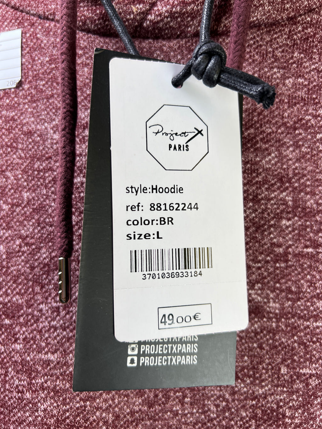 Project Paris® Small | Chest: 20.5" | Cardinal Red | Hoodie | 2081 - Genuine Maal