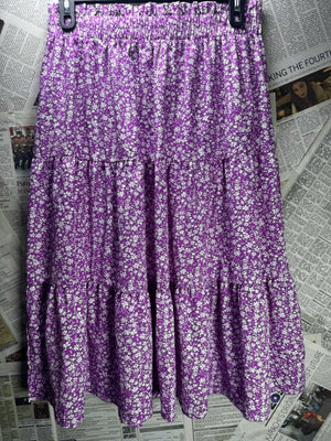 ® Waist: 32" to 34" | Disty Floral | Midi Skirt | B8 - 3075 - Genuine Maal