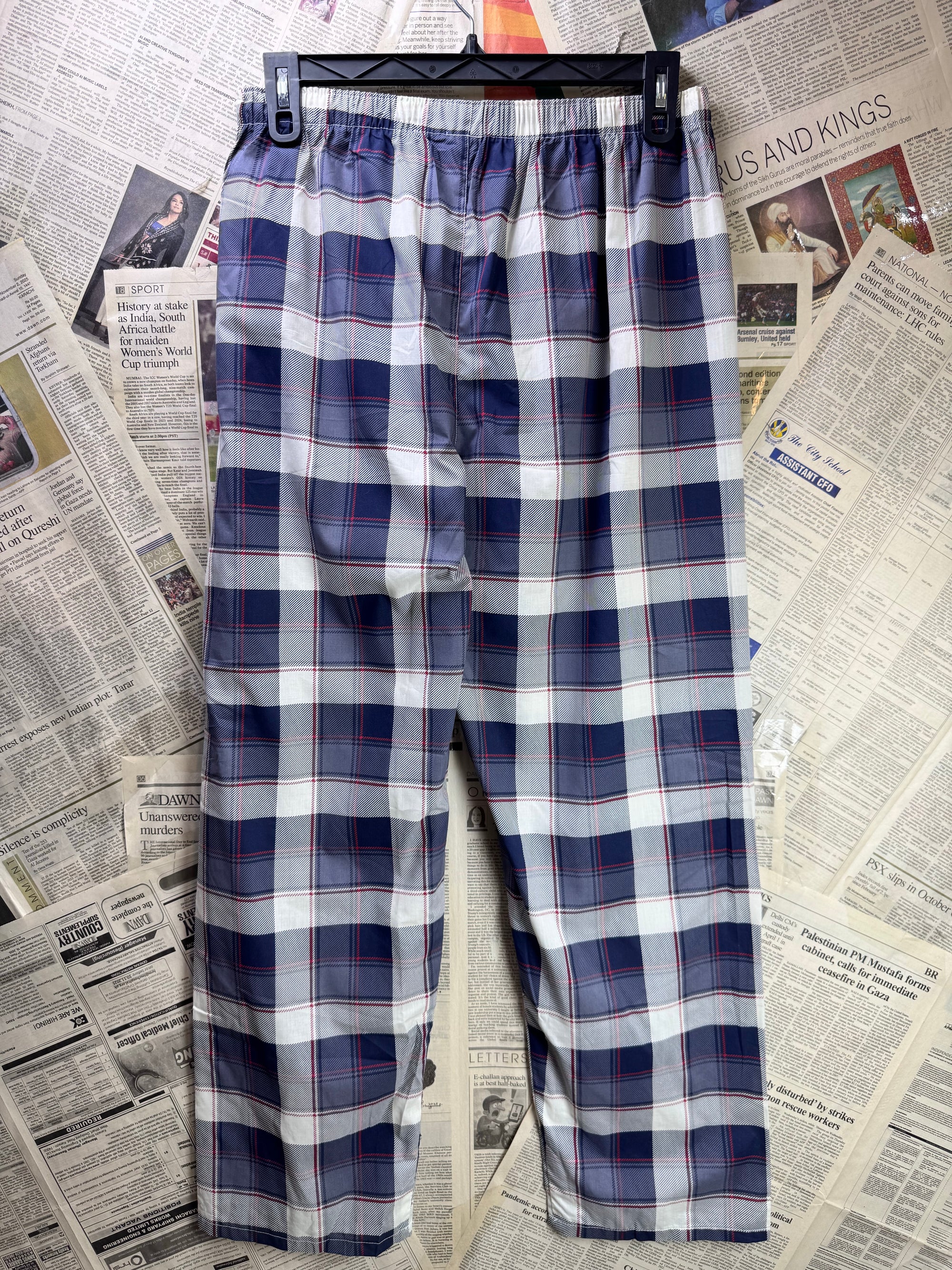 Anko® Large | Chest: 23" | Blue Plaid | Sleepwear Suit | Poly - Cotton | 3886/1460 - Genuine Maal