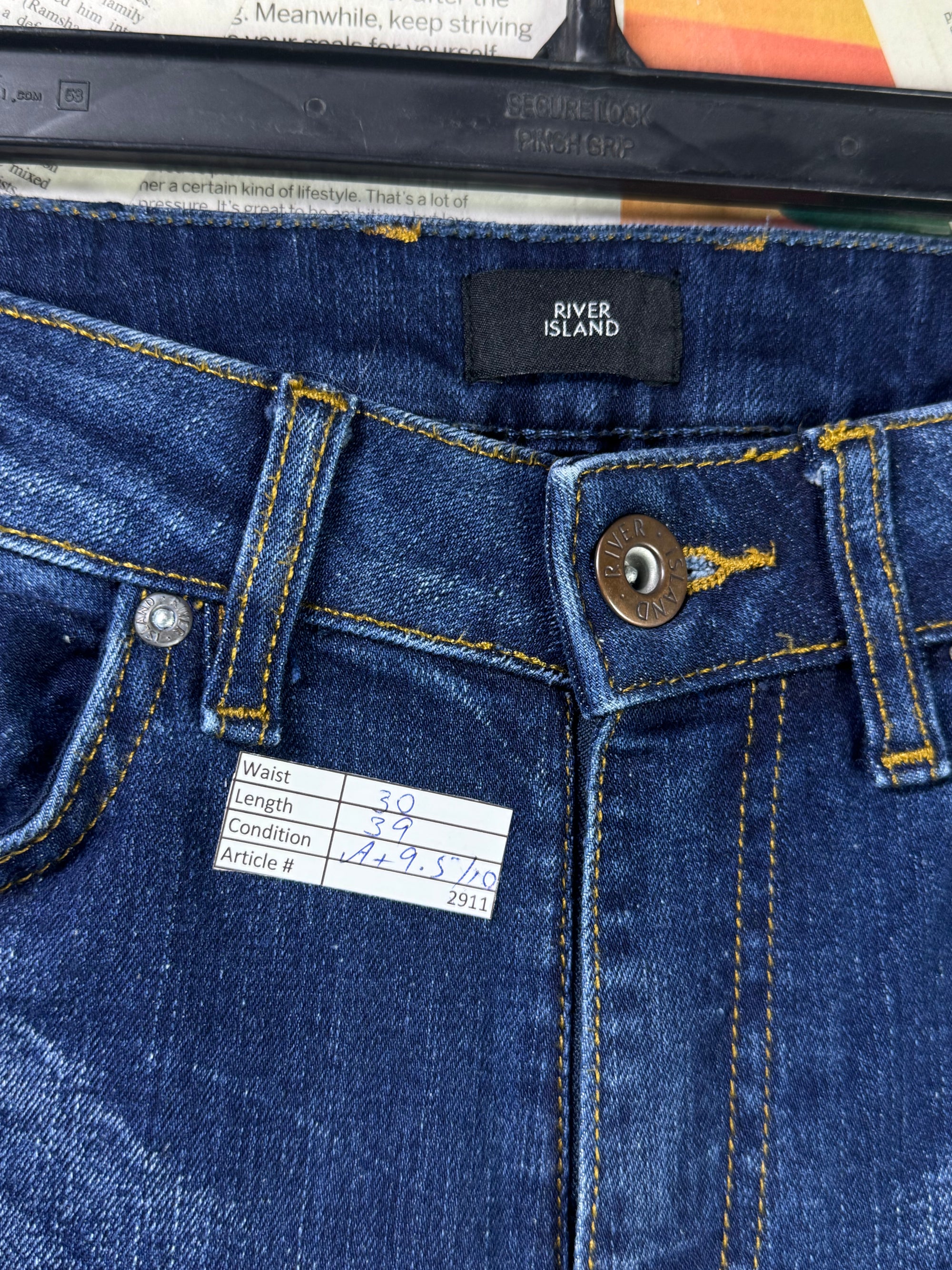 River Island® Waist: 30" | Blue | Denim Pant | Fit: Slim | 2911 - Genuine Maal