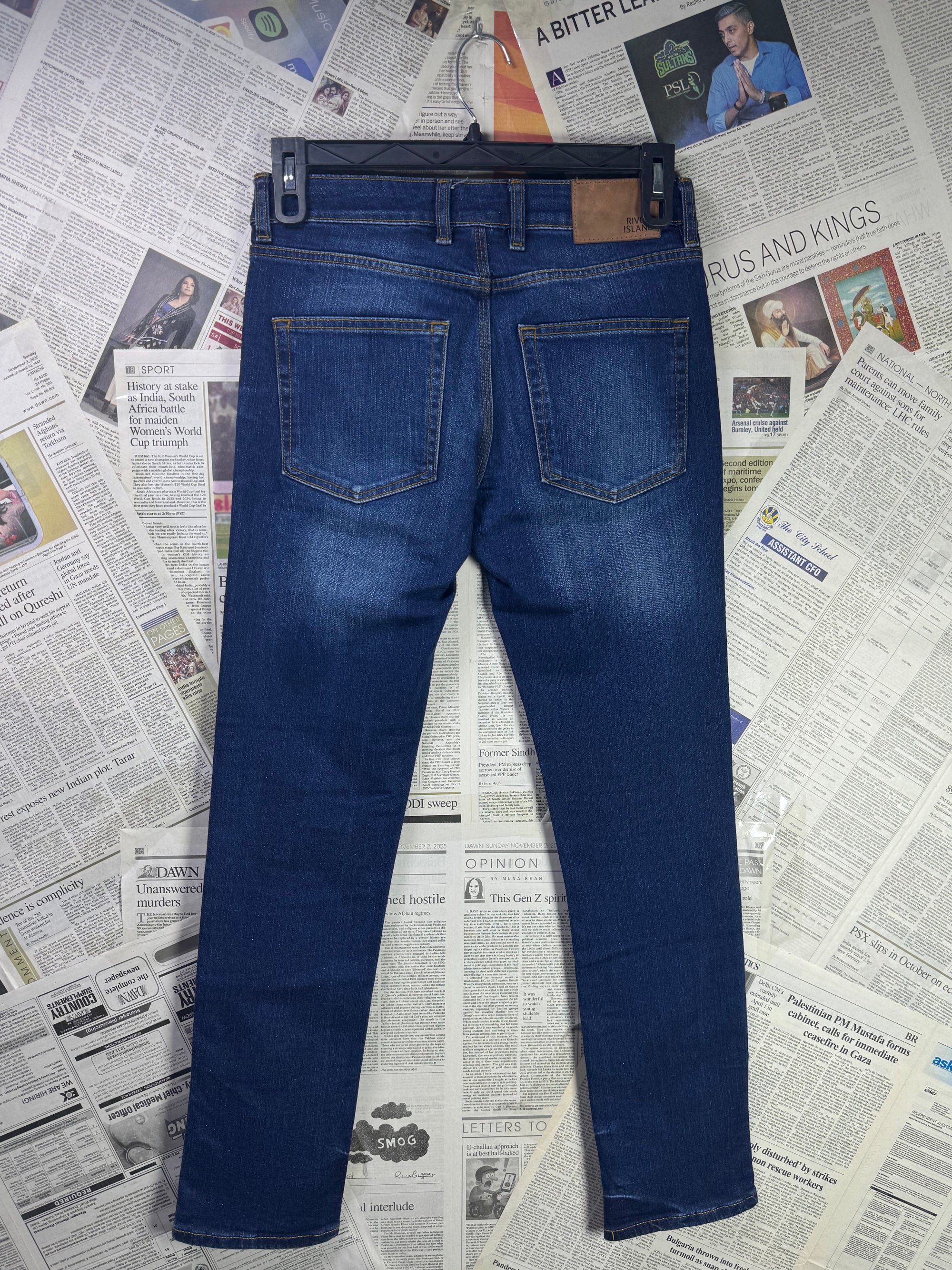 River Island® Waist: 30" | Blue | Denim Pant | Fit: Slim | 2911 - Genuine Maal