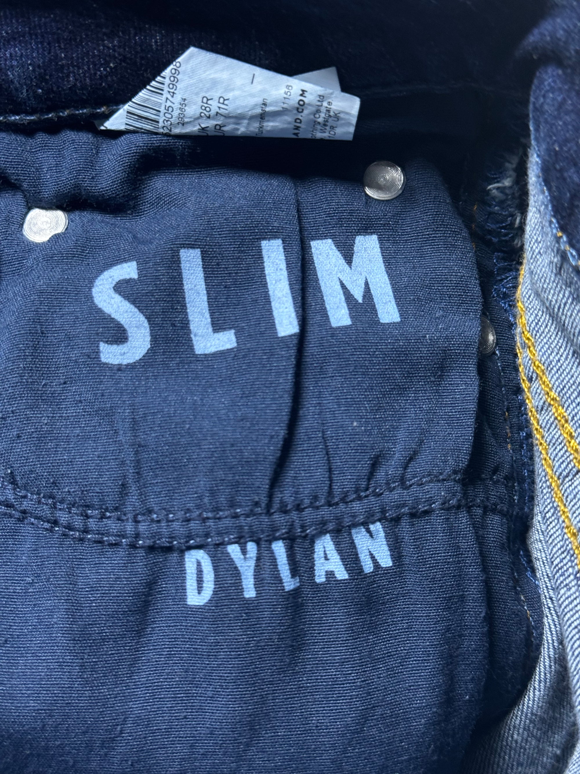 River Island® Waist: 30" | Blue | Denim Pant | Fit: Slim | 2911 - Genuine Maal