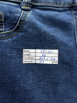 New Look® Waist: 28" to 30" | Solid Blue | Denim Pants | B8 - 3049 - Genuine Maal