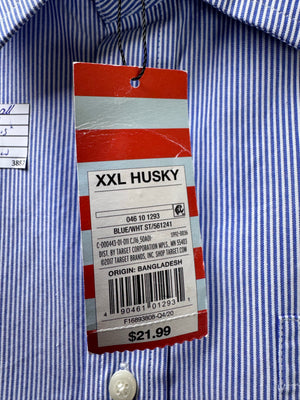 Cat & Jack® Small | Chest: 21" | Blue Stripe | Shirt | Cotton - Poly | 3887 - Genuine Maal