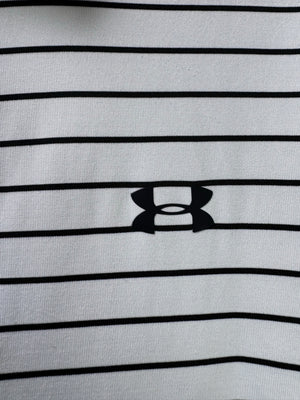 Under Armo*r® Medium | Chest: 22" | Stripe | Sports Polo | Poly | 3890 - Genuine Maal