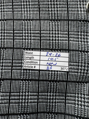 New Look® Waist: 24" to 26" | Glen Plaid Monochrome | Mini Skirt | B8 - 3072 - Genuine Maal