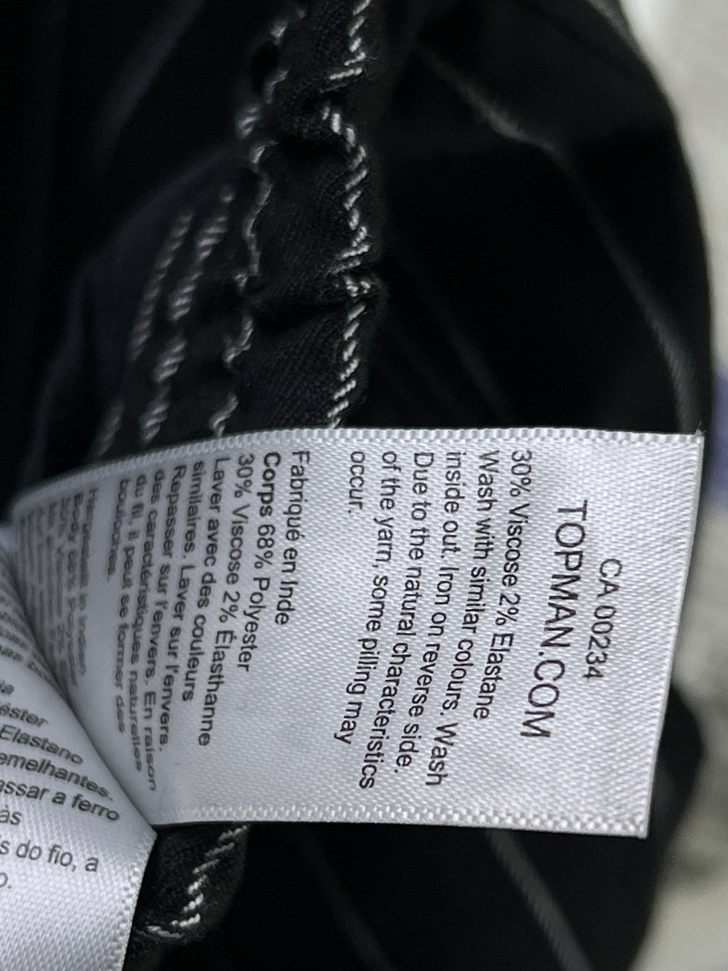 Topman® Waist: 32" | Black | Trouser | 2613 - Genuine Maal