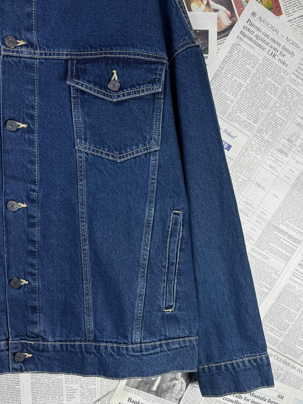 MAN® Medium | Chest: 26.5" oversize | Blue | Denim Jacket | 2179 - Genuine Maal