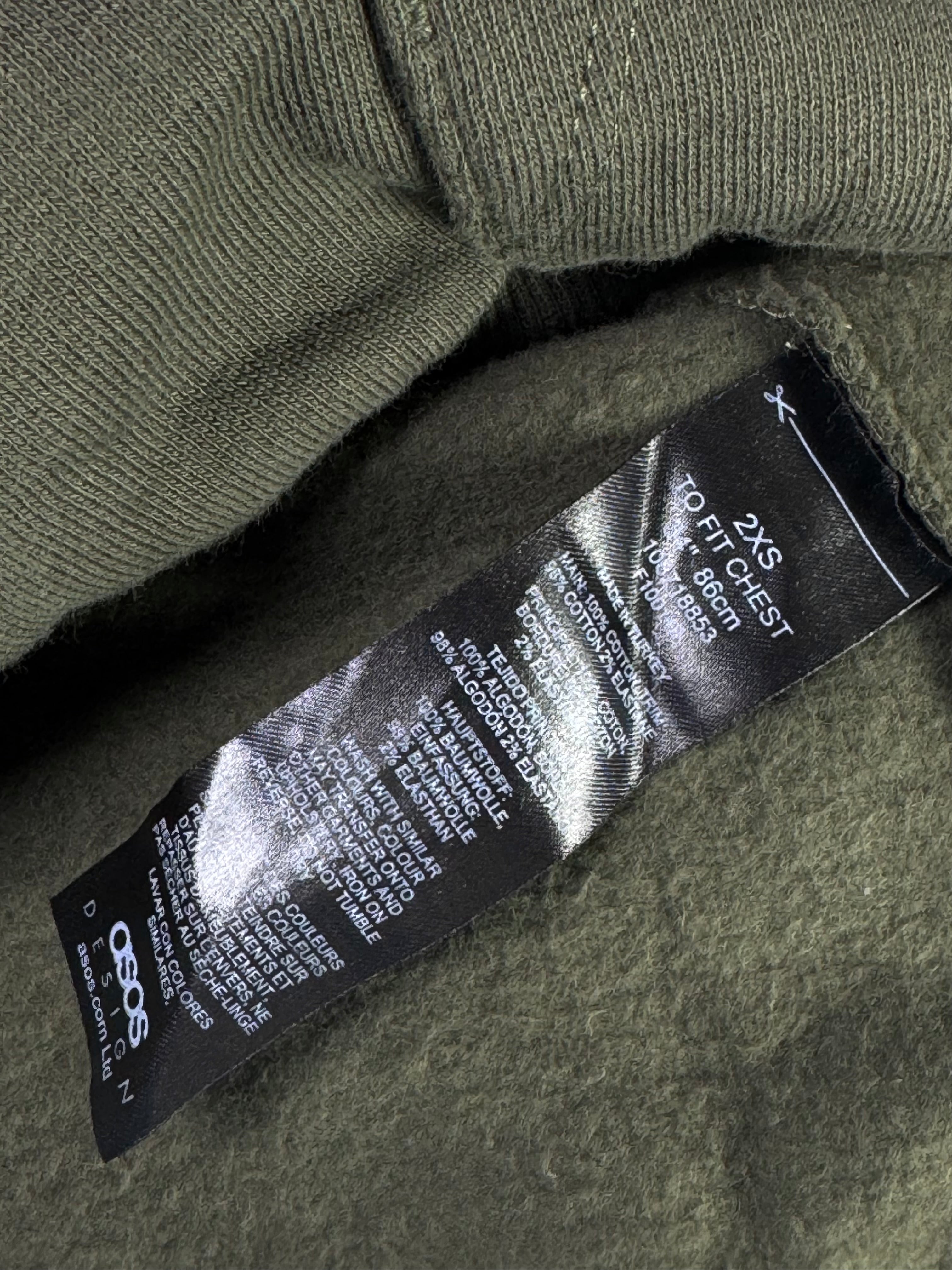 Asos® XS | Chest: 18.5" | Olive | Hoodie | Lining: Fleece | 2175 - Genuine Maal