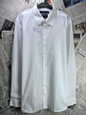 Primark® Large | Chest: 24" | White | Collar 16.5" Shirt | Poly - Cotton | 3880 - Genuine Maal