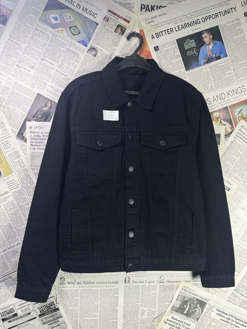 New Look® Small | Chest: 19" | Black | Denim Jacket | 2180 - Genuine Maal