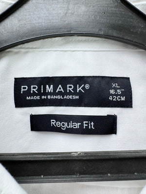 Primark® Large | Chest: 24" | White | Collar 16.5" Shirt | Poly - Cotton | 3880 - Genuine Maal
