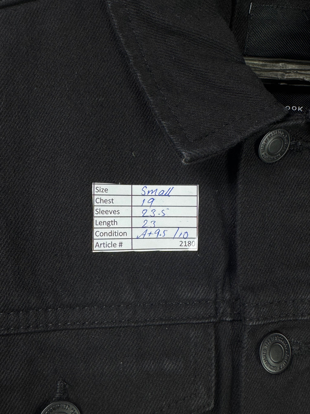 New Look® Small | Chest: 19" | Black | Denim Jacket | 2180 - Genuine Maal